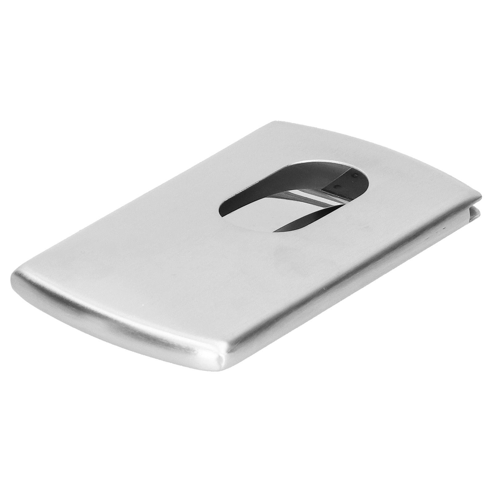 Card Holder Hand Push Type Stainless Steel Credit Card ID Card Storage Box view 4