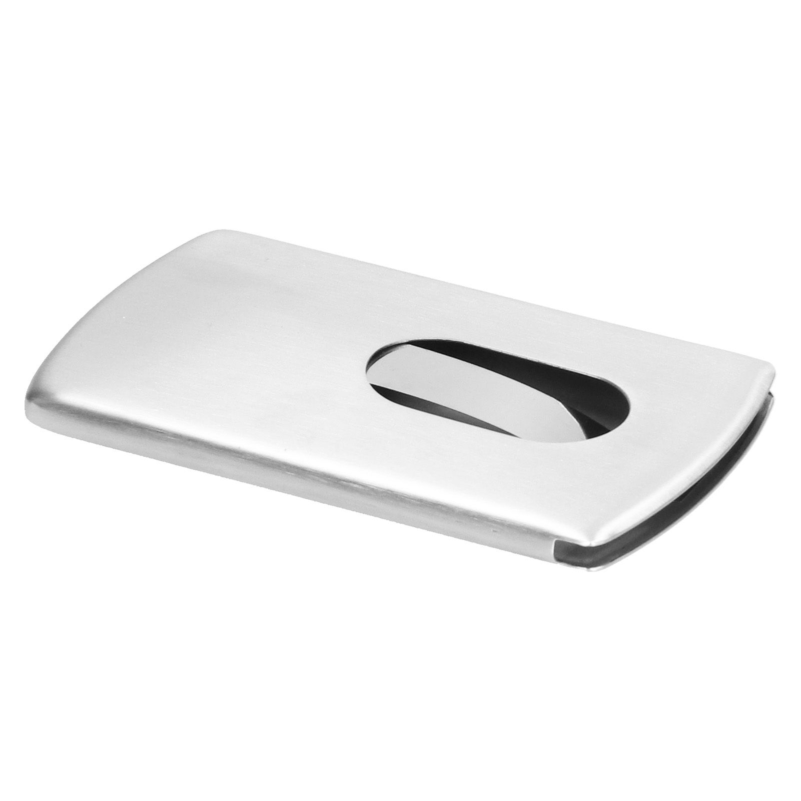 Card Holder Hand Push Type Stainless Steel Credit Card ID Card Storage Box view 6