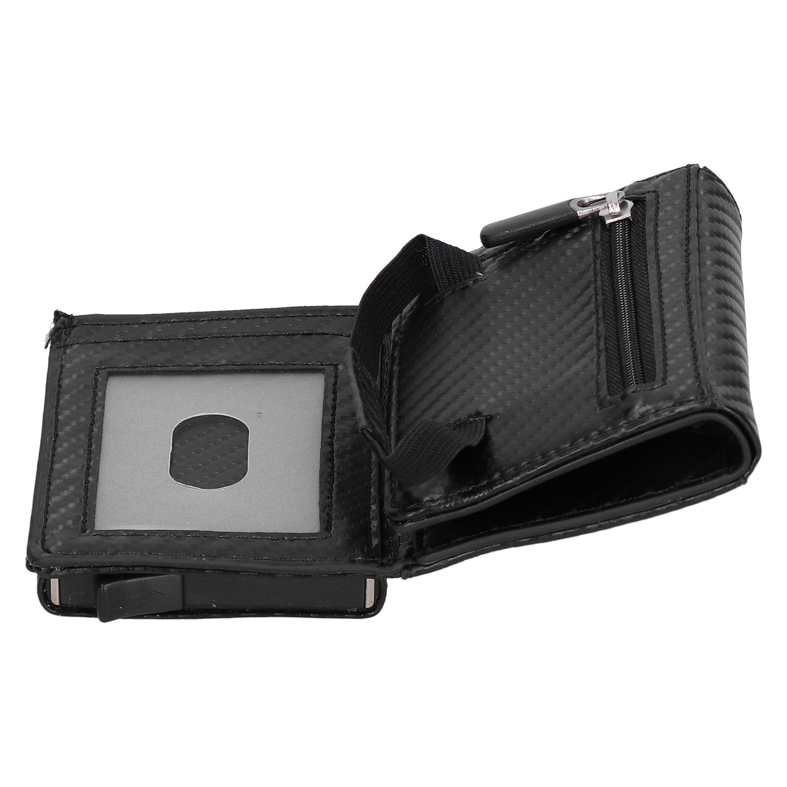 Card Holder PU Leather Carbon Fiber Style RFID Business Card Storage Case for view 9