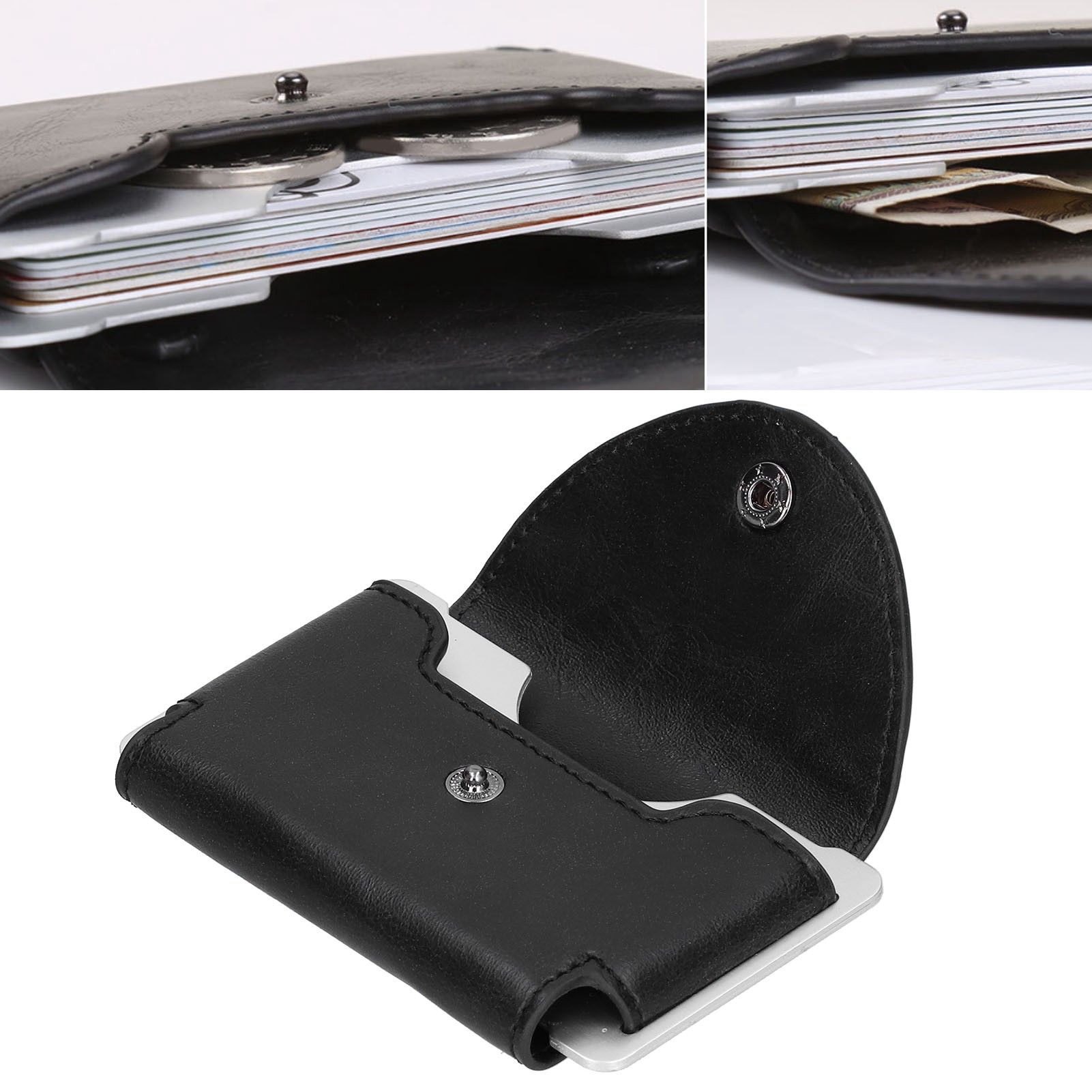 Card Holder Portable RFID PU Leather Business Card Storage Case Card Wallet view 12