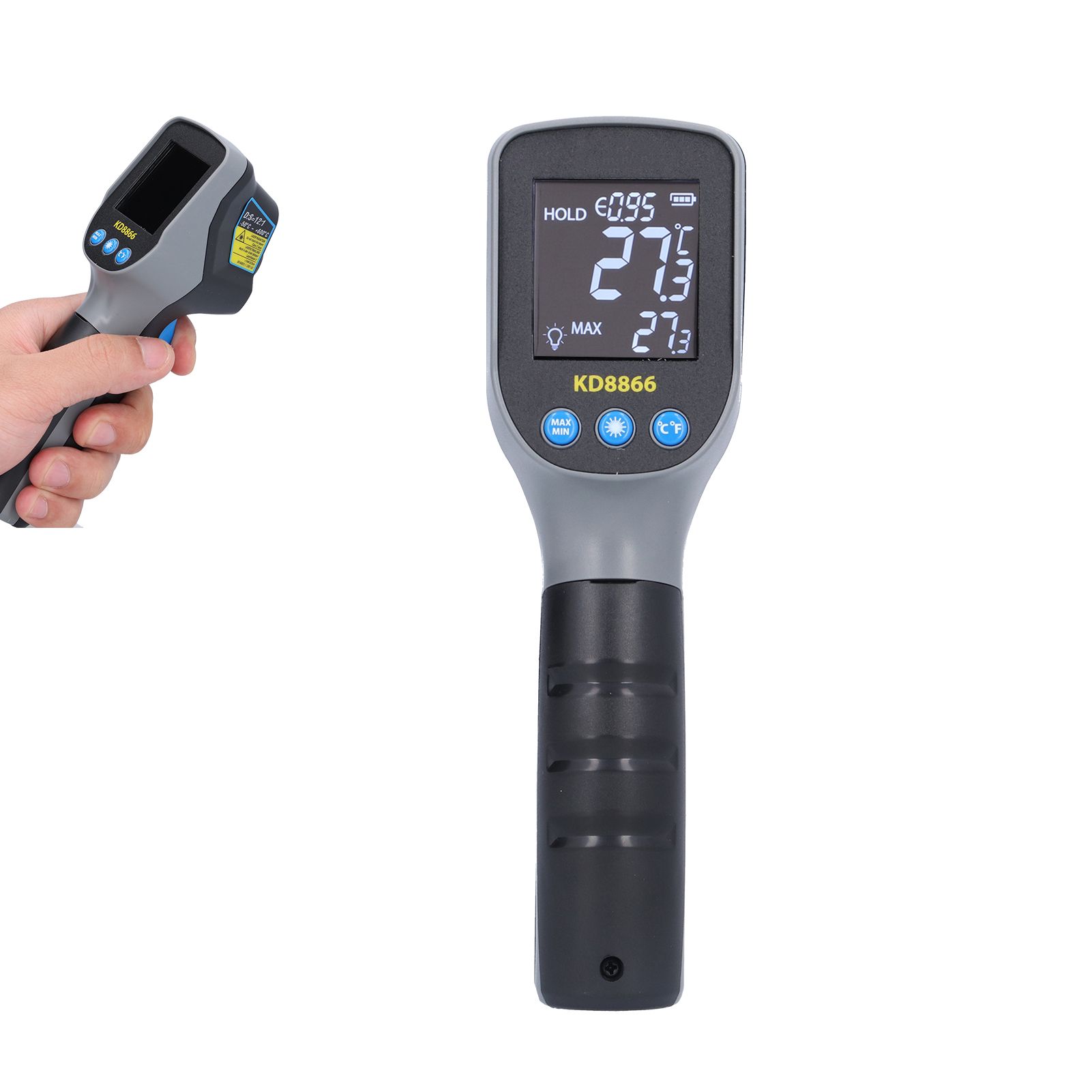 Industrial Infrared Thermometer NonContact Durable Portable Small High view 10