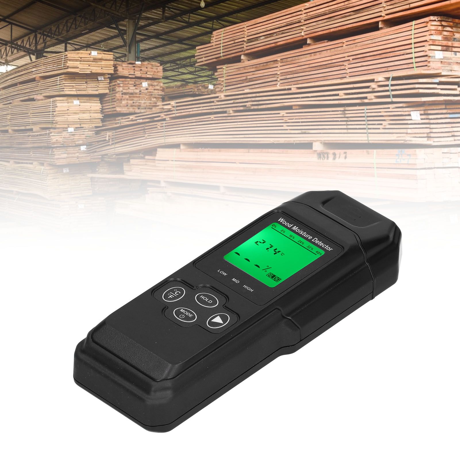 Wood Moisture Tester Building Materials Moisture Enviroment Temperature view 11
