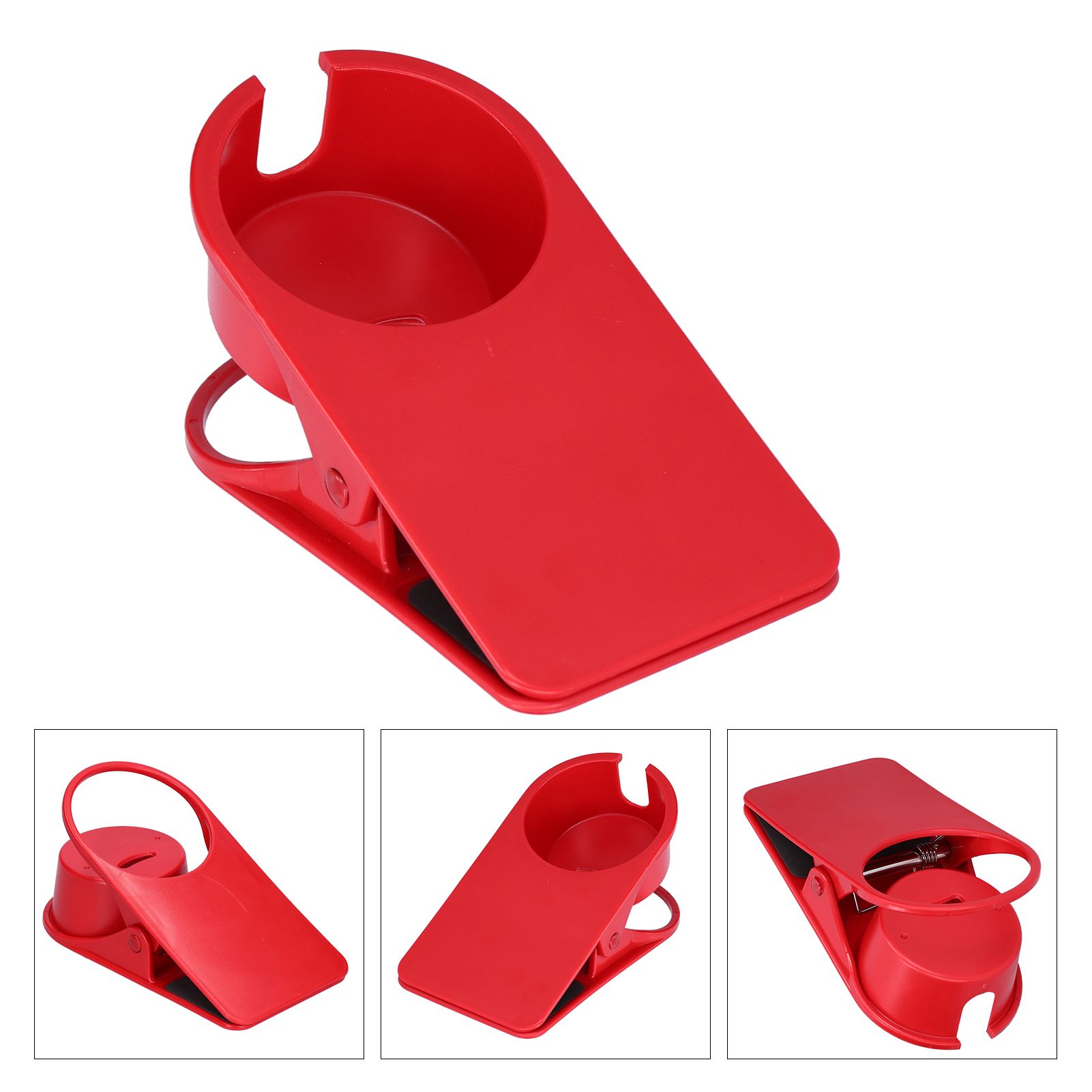 Drinking Cup Holder Stand Clamp Large Plastic Desk Side Clip for Computer Game — image 1