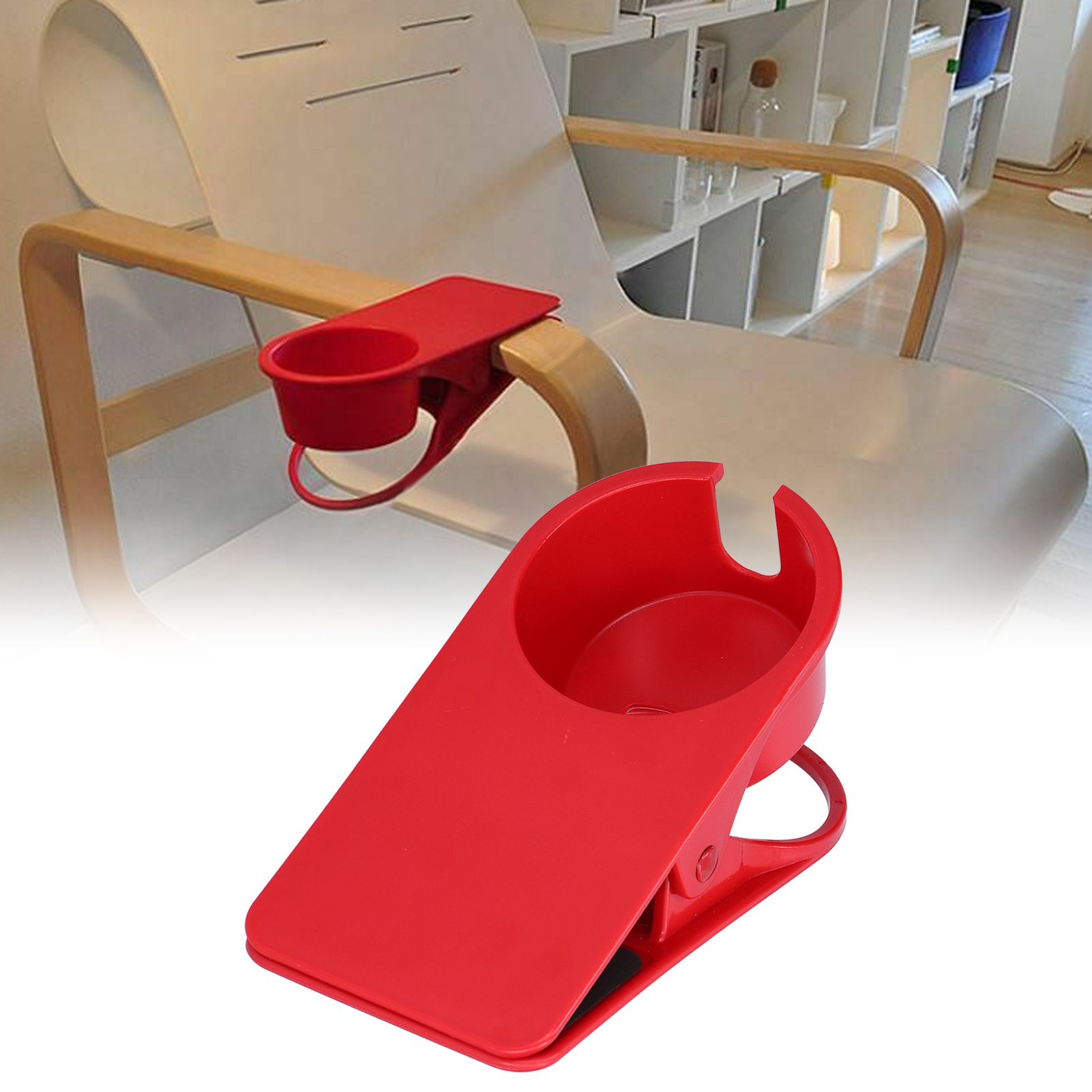 Drinking Cup Holder Stand Clamp Large Plastic Desk Side Clip for Computer Game view 12