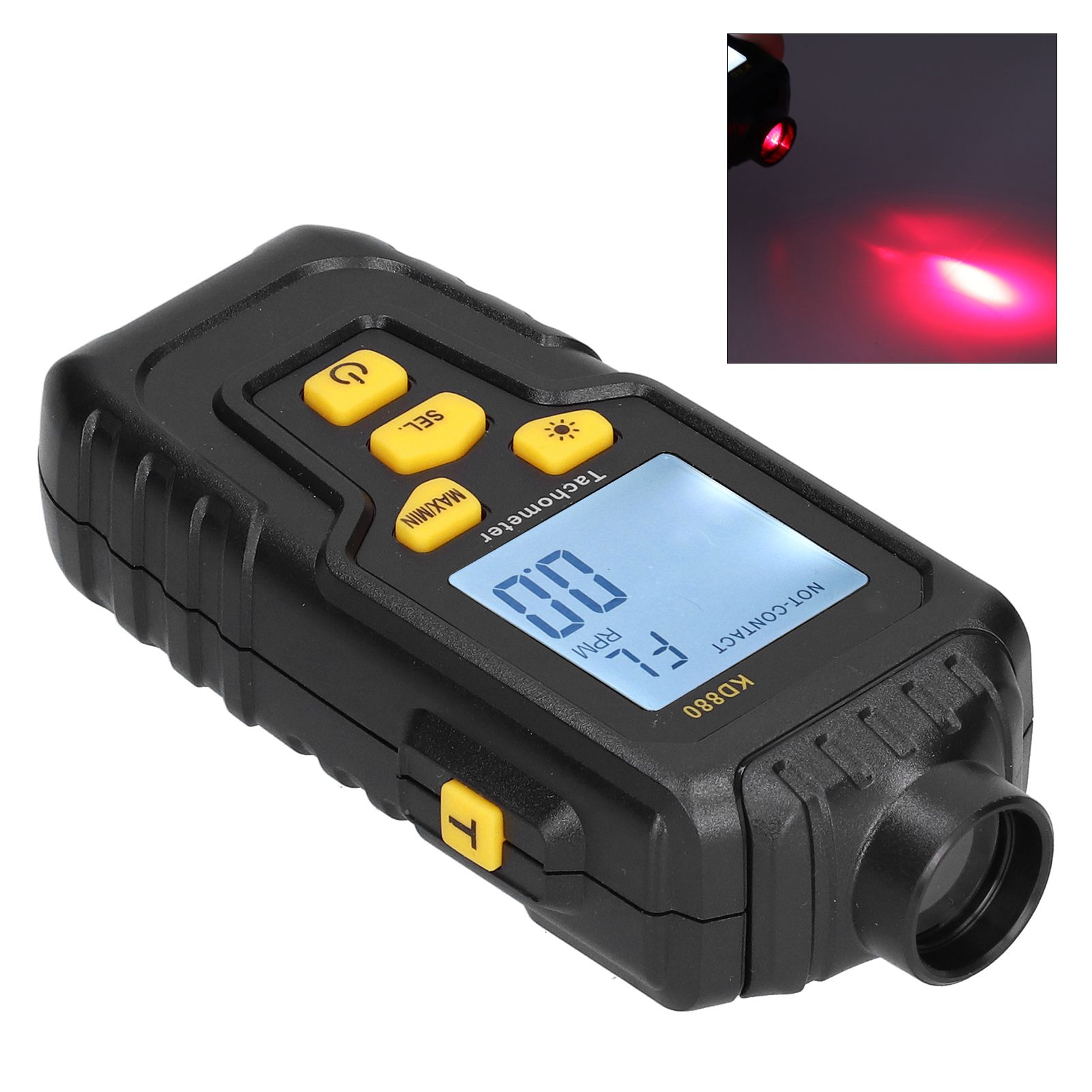 Multifunction Environmental Instrument Non Contact LCD Digital Tachometer view 3
