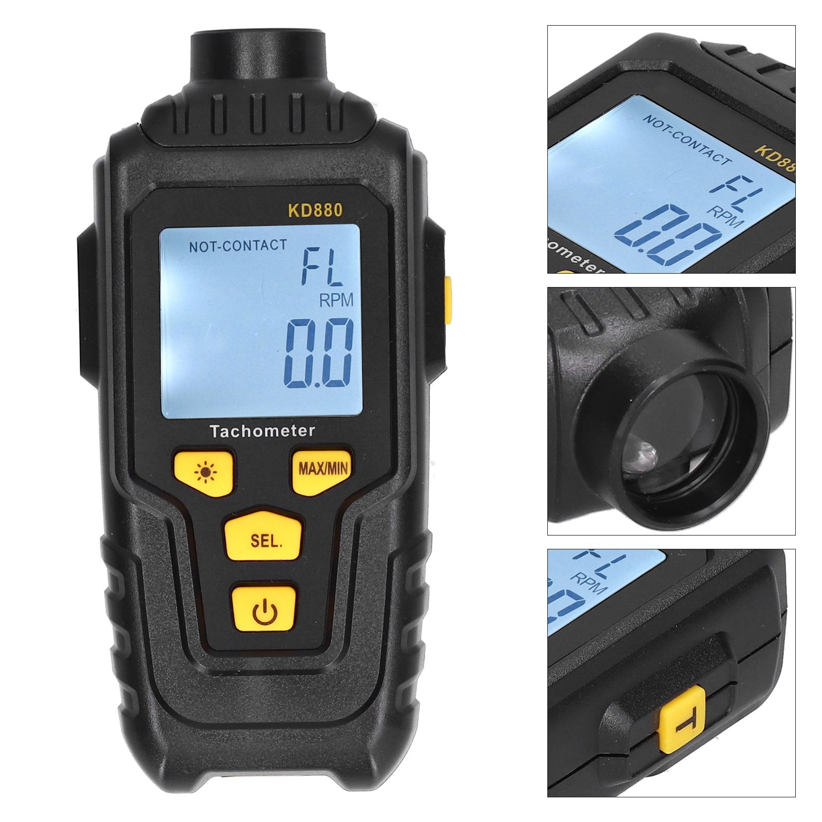 Multifunction Environmental Instrument Non Contact LCD Digital Tachometer view 5