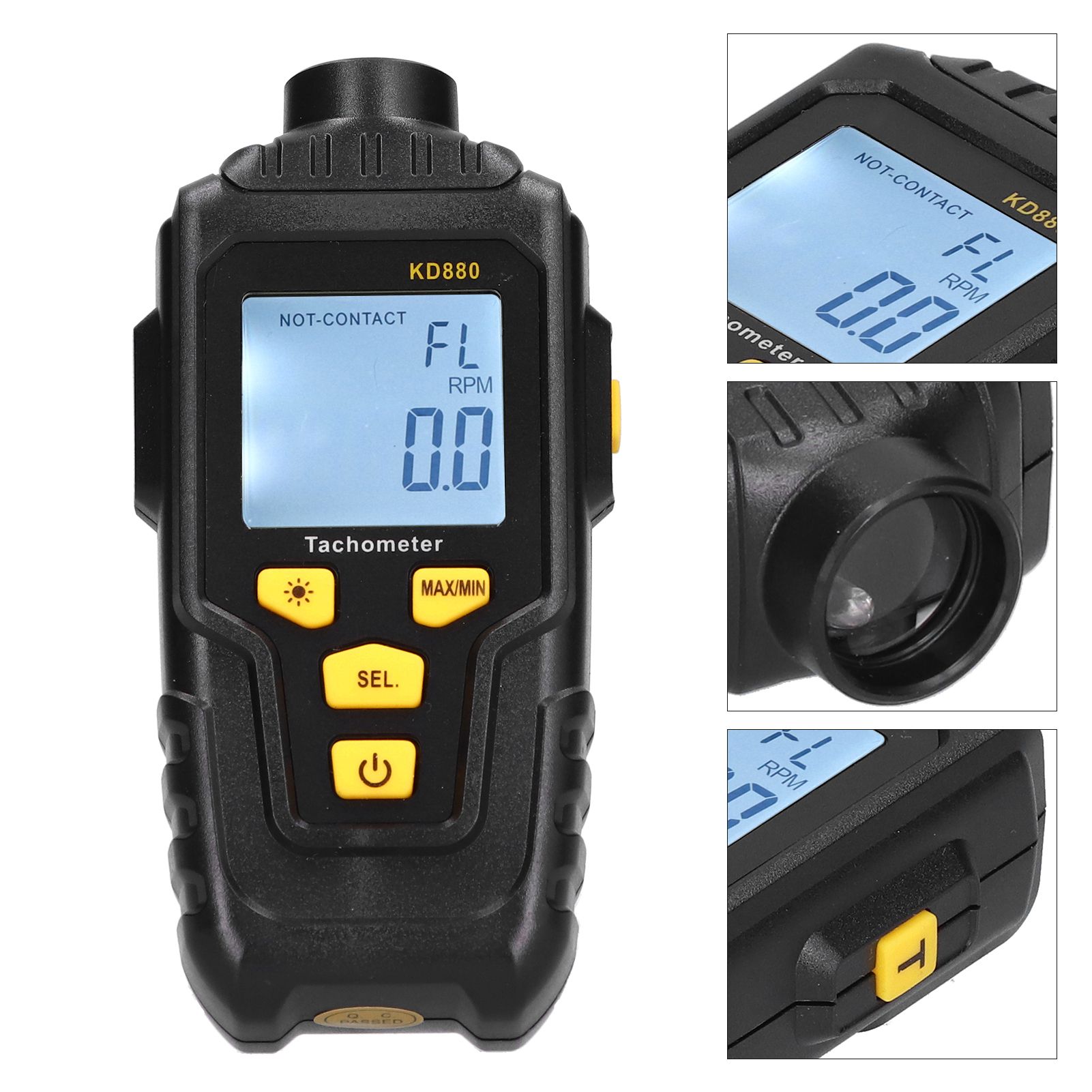 Multifunction Environmental Instrument Non Contact LCD Digital Tachometer view 6