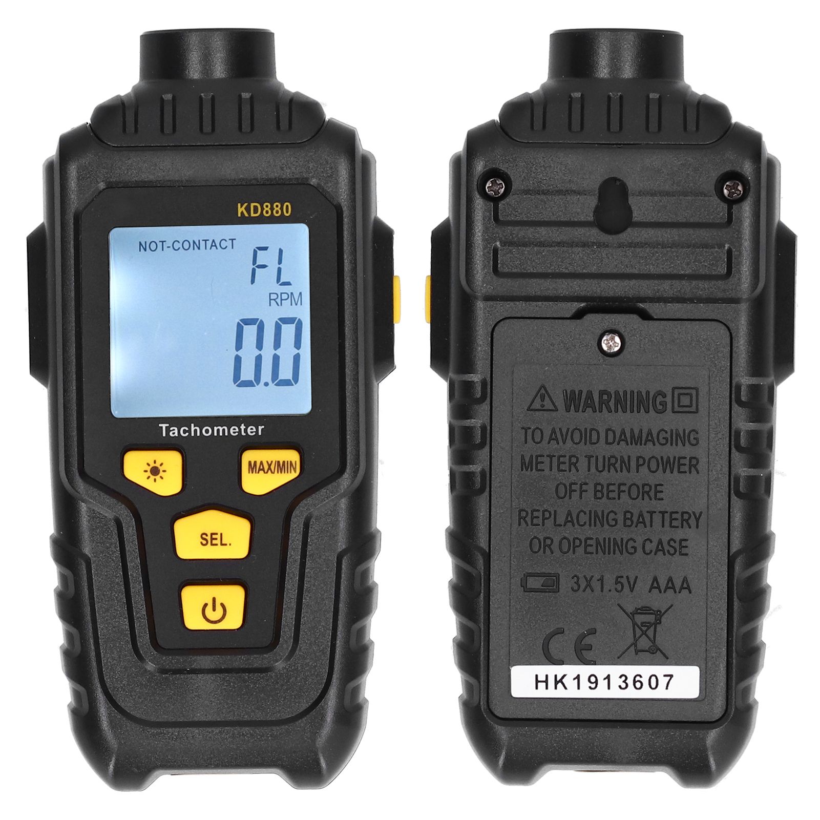 Multifunction Environmental Instrument Non Contact LCD Digital Tachometer view 9