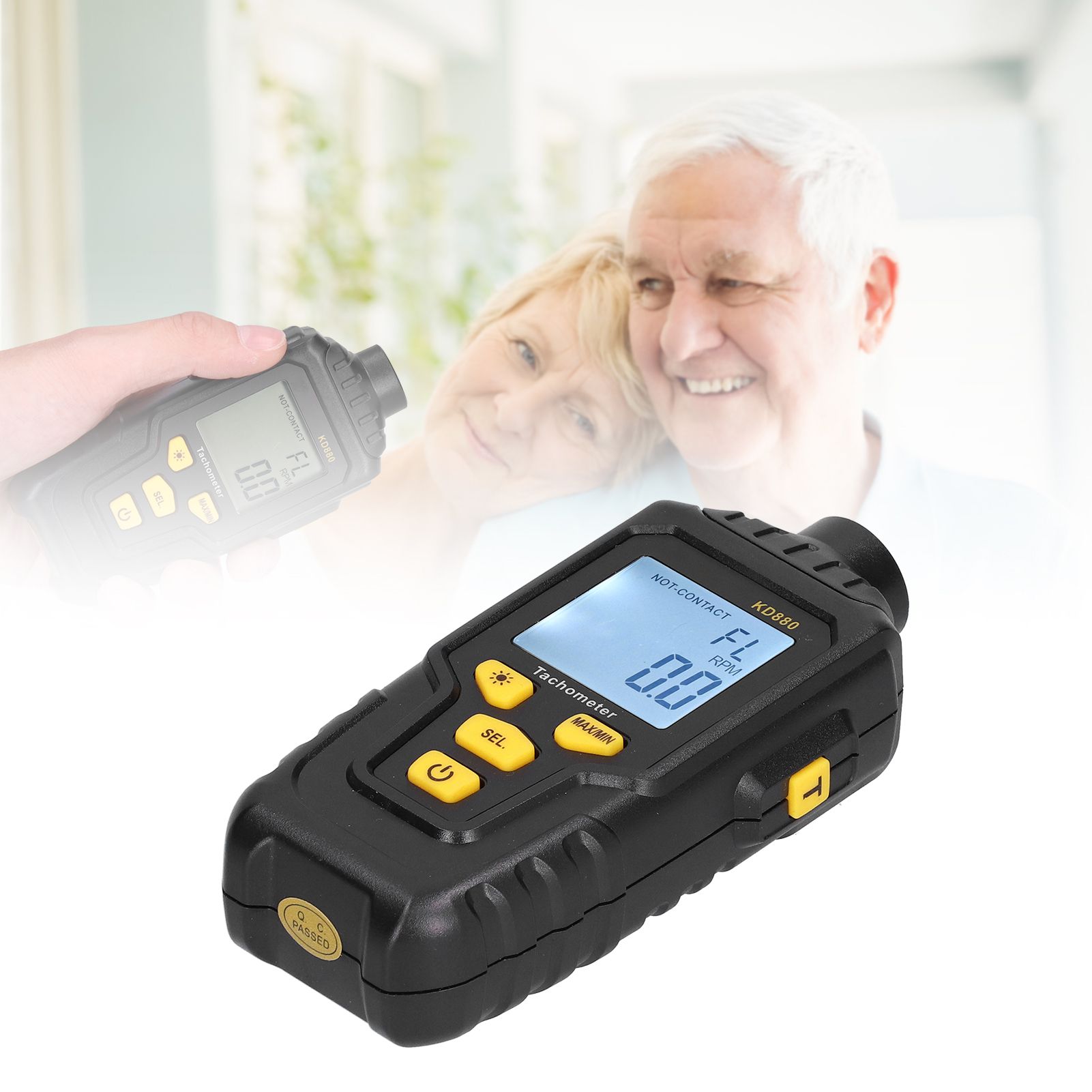 Multifunction Environmental Instrument Non Contact LCD Digital Tachometer view 11