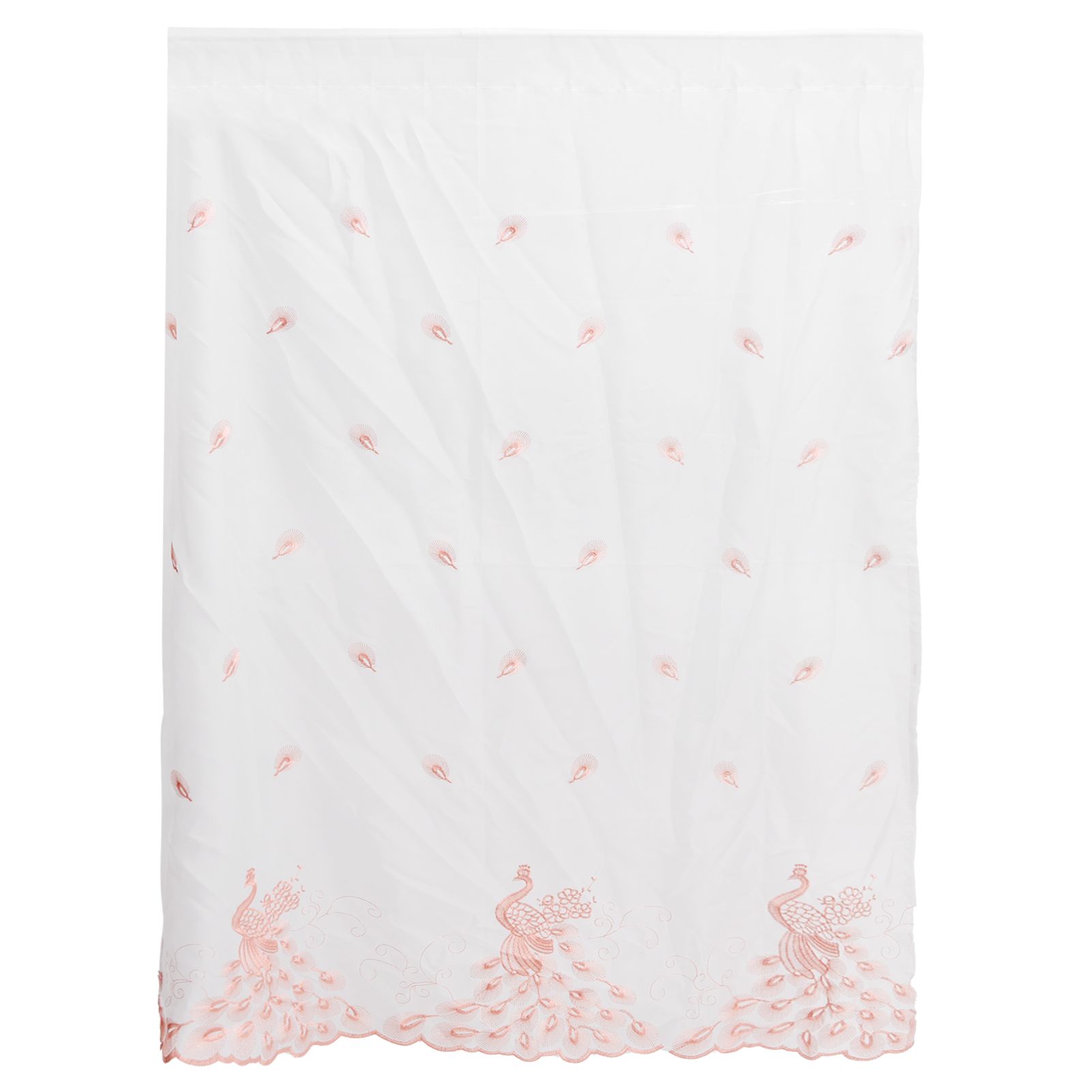 Curtain Peacock Embroidered Pattern Window Screening Curtain for Living Room view 2