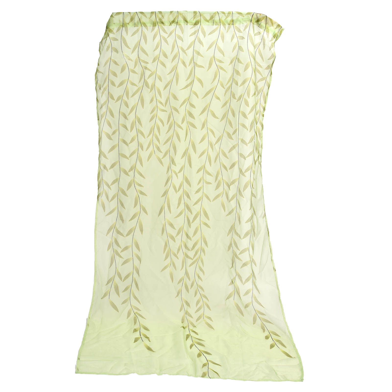 Voile Window Curtain Simple Leaves Printing Pattern Window Curtain for Family view 2