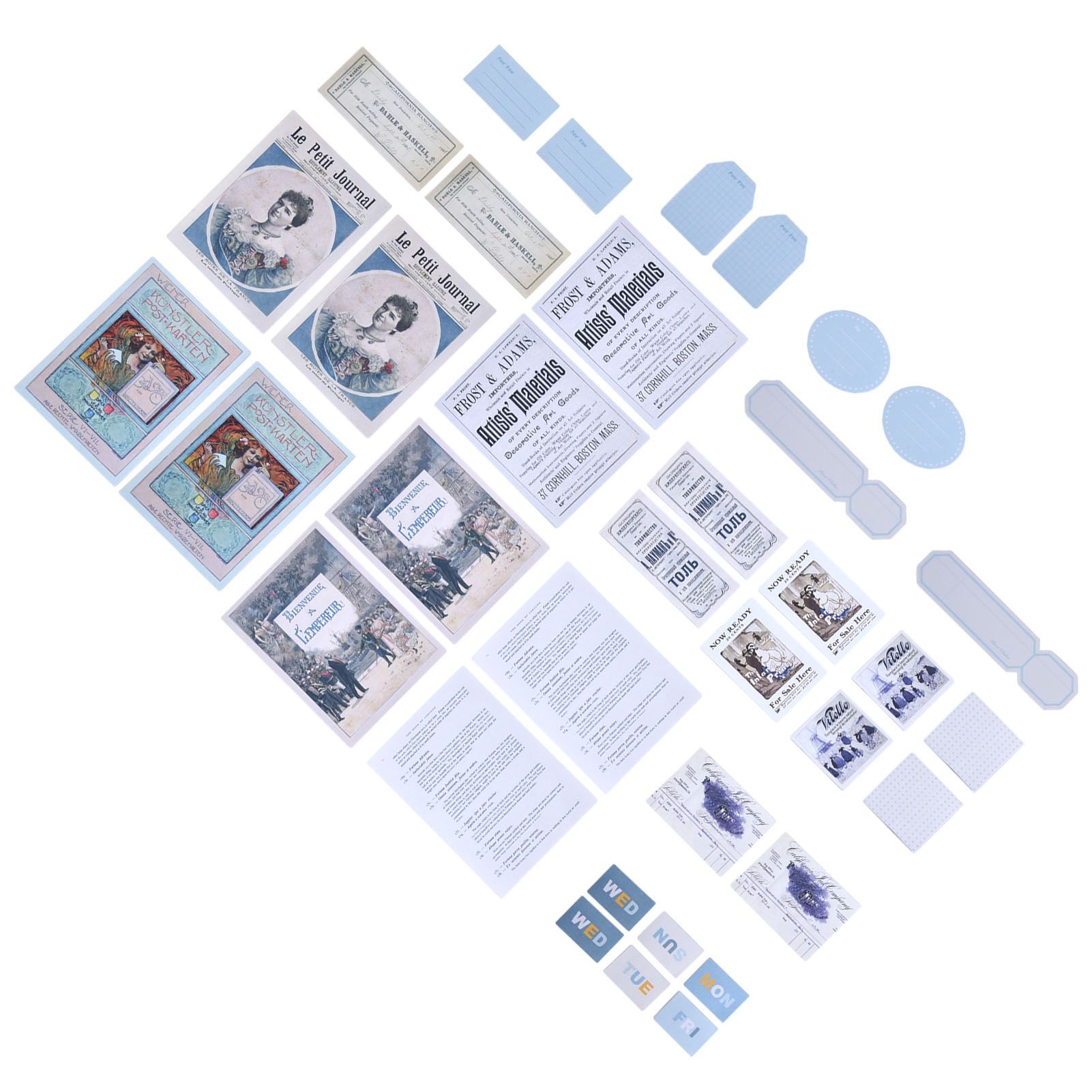 40Pcs Retro Stickers Waterproof Dustproof Easy to Tear Stickers for Laptop view 3