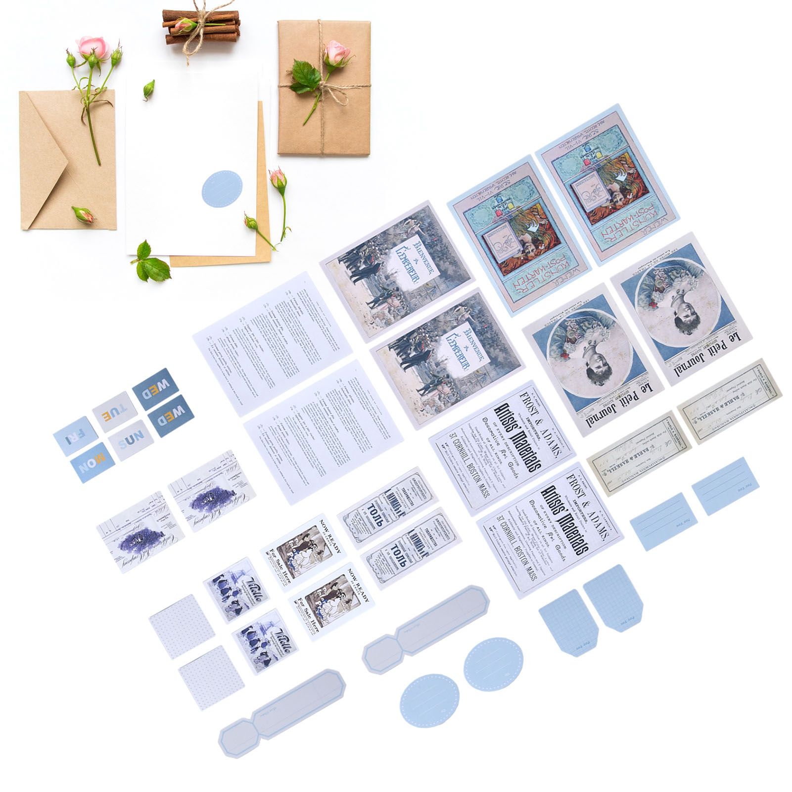 40Pcs Retro Stickers Waterproof Dustproof Easy to Tear Stickers for Laptop view 12