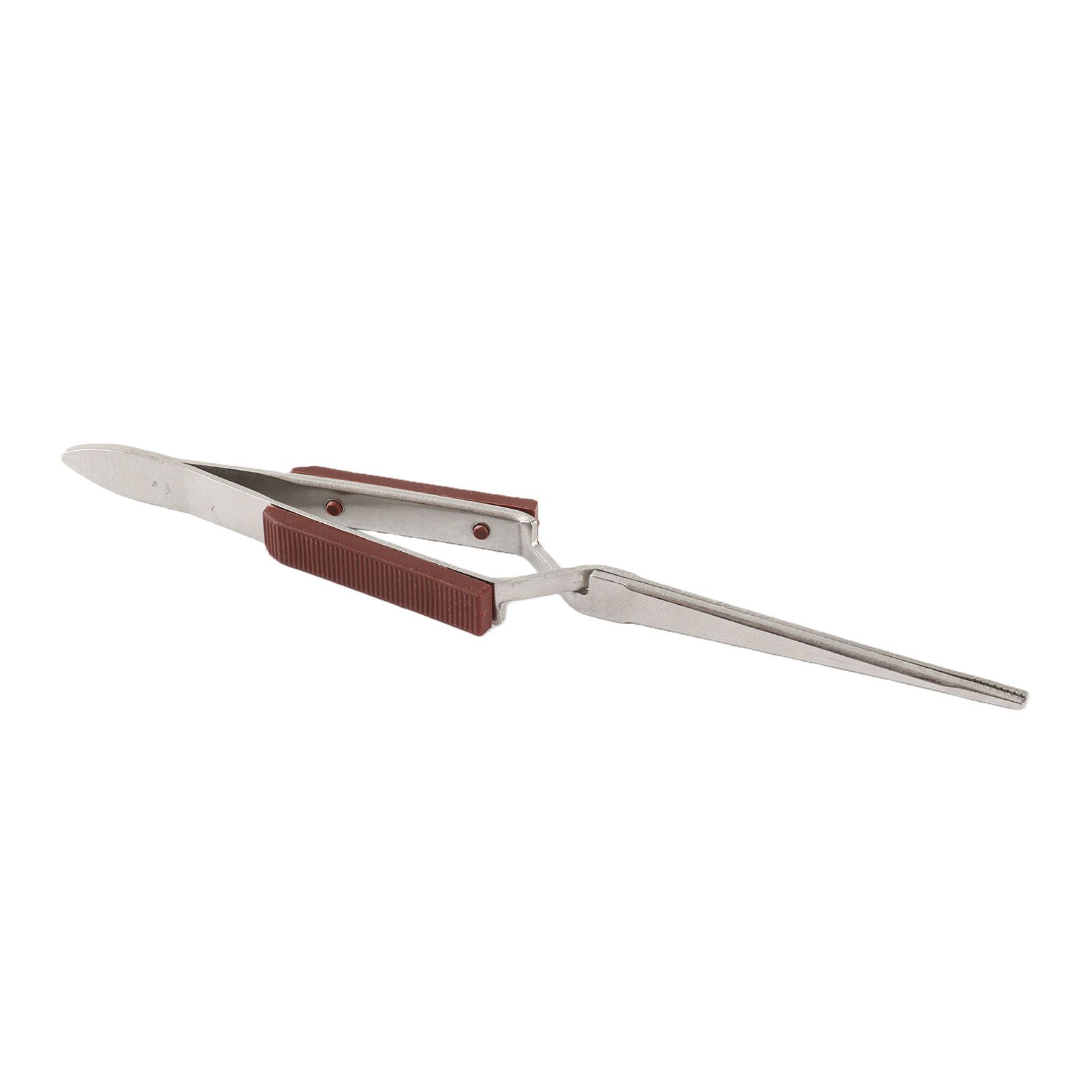 Cross‑Lock Jewelry Screw Tweezer with Handle Stainless Steel Jewelry Making view 7