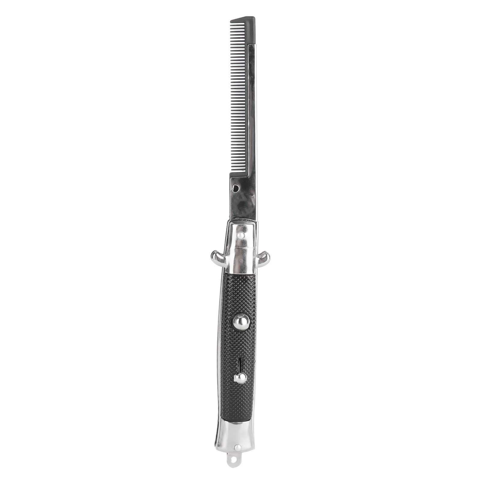 Man's Spring Pocket Oil Hair Comb Folding Automatic Push Button Hair Brush view 5