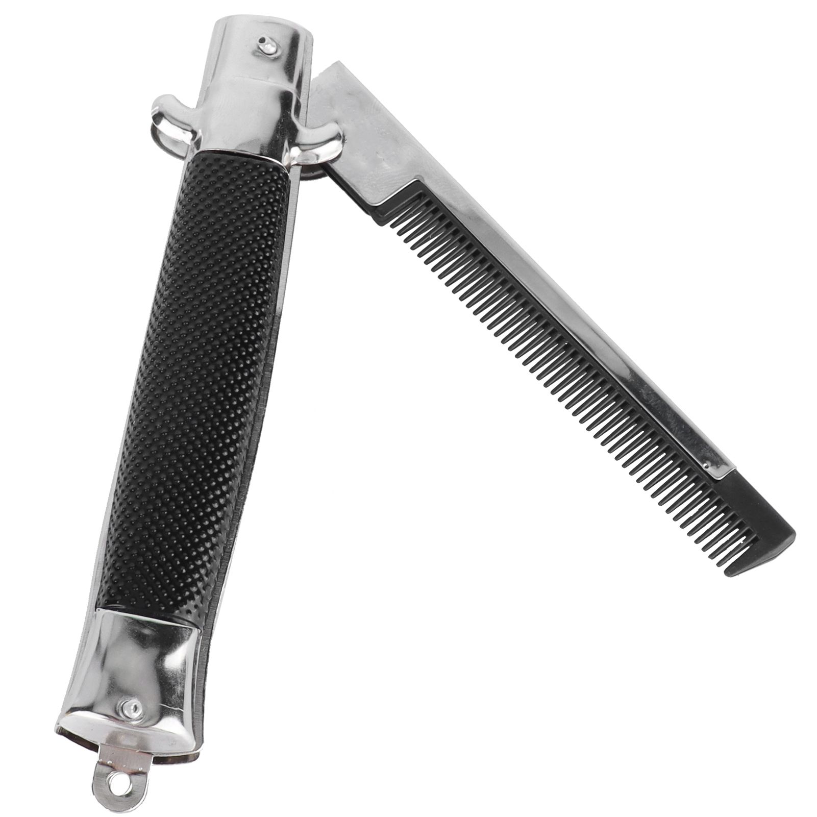 Man's Spring Pocket Oil Hair Comb Folding Automatic Push Button Hair Brush view 8