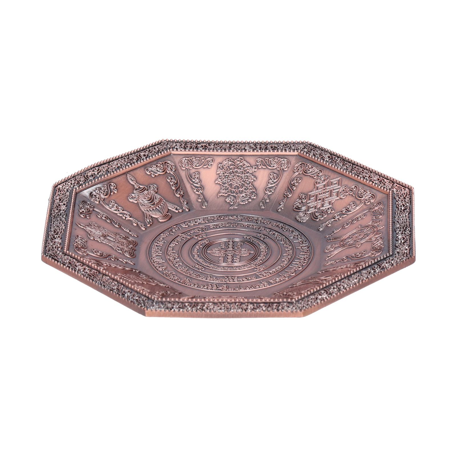 Octagonal Burning Tray Buddhist Scriptures 8 Auspicious Symbols Fire view 10