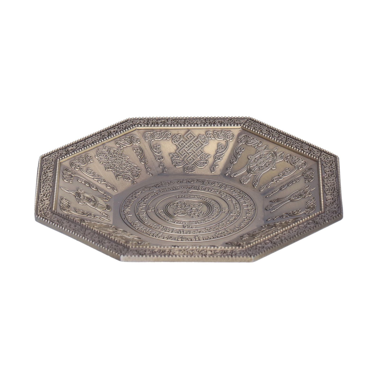 Octagonal Burning Tray Buddhist Scriptures 8 Auspicious Symbols Fire view 5