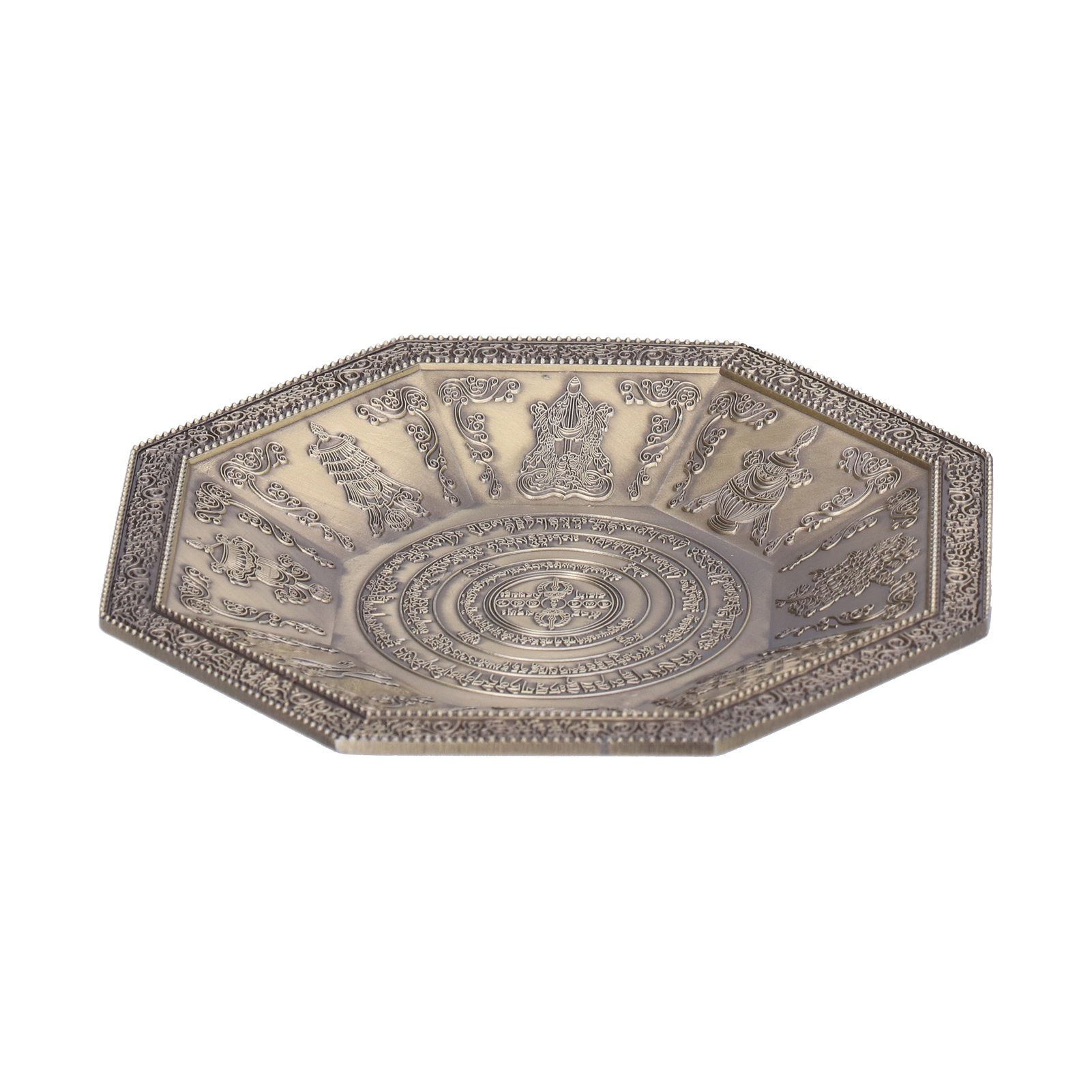 Octagonal Burning Tray Buddhist Scriptures 8 Auspicious Symbols Fire view 8