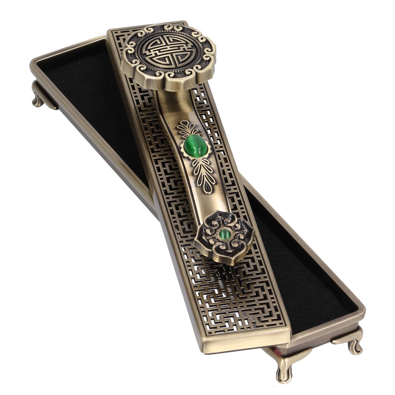 Metal Incense Holder Ruyi Antique Incense Stick Burner for Home Office Yoga view 4