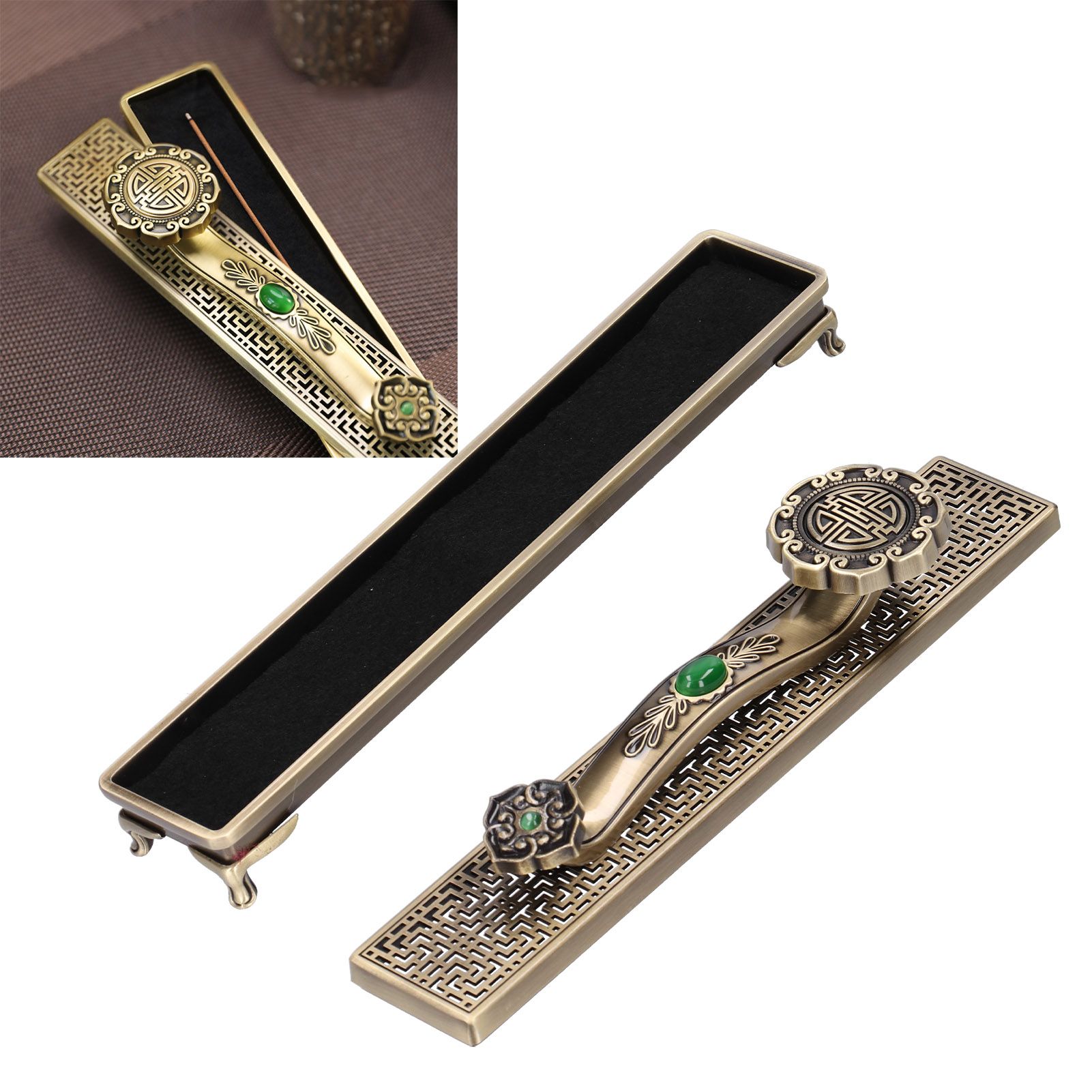 Metal Incense Holder Ruyi Antique Incense Stick Burner for Home Office Yoga view 12