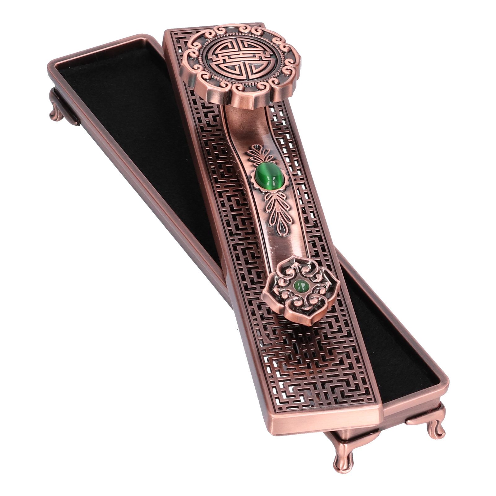 Metal Incense Holder Ruyi Antique Incense Stick Burner for Home Office Yoga view 3