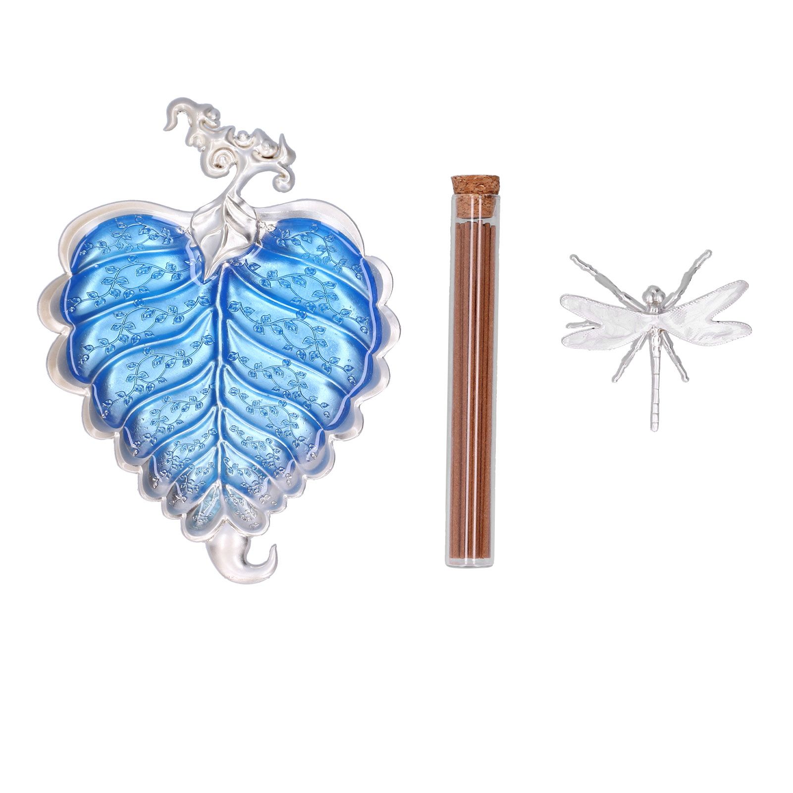 Incense Stick Holder Metal Alloy Leaf Shaped Decorative Incense Burner Ashes view 6