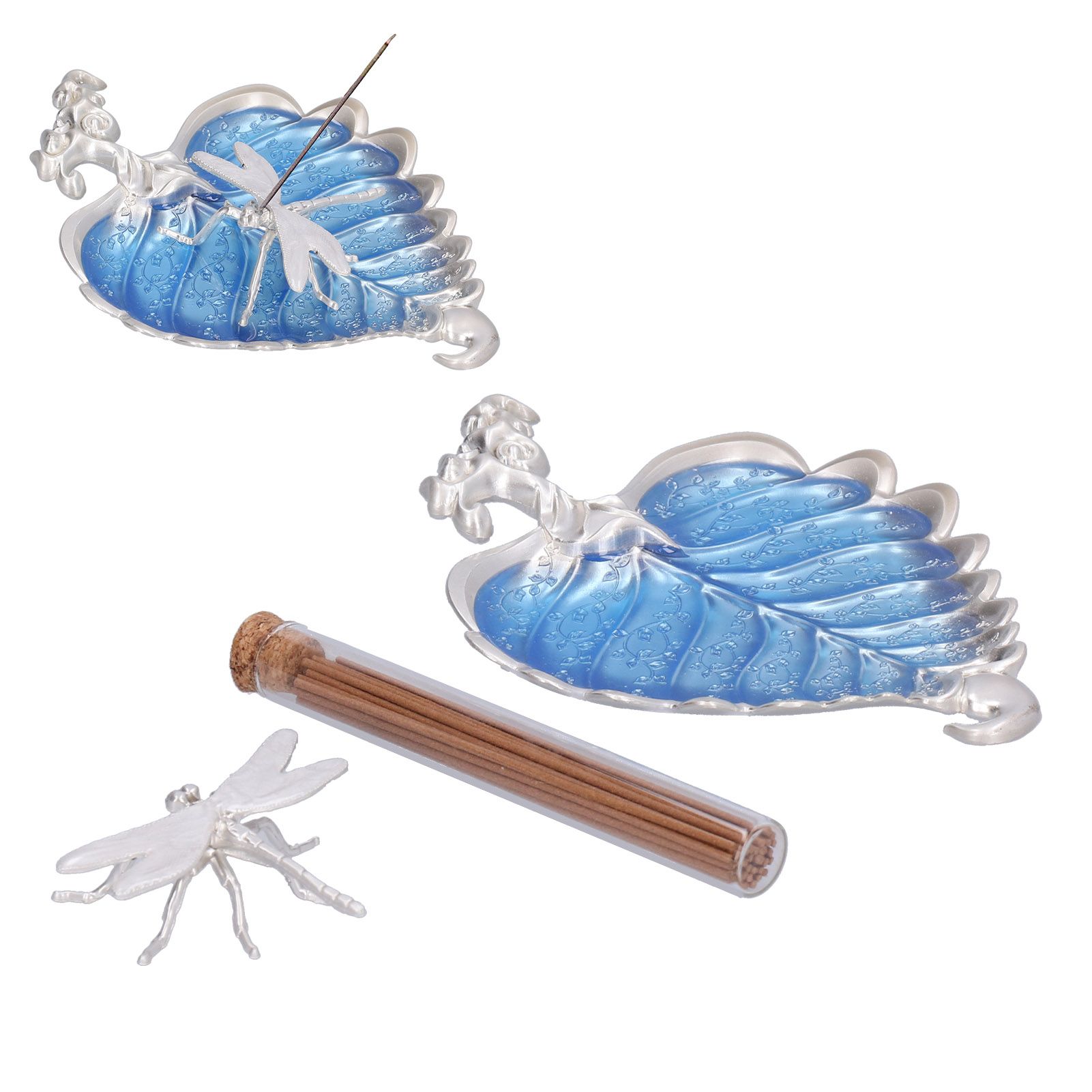 Incense Stick Holder Metal Alloy Leaf Shaped Decorative Incense Burner Ashes view 11
