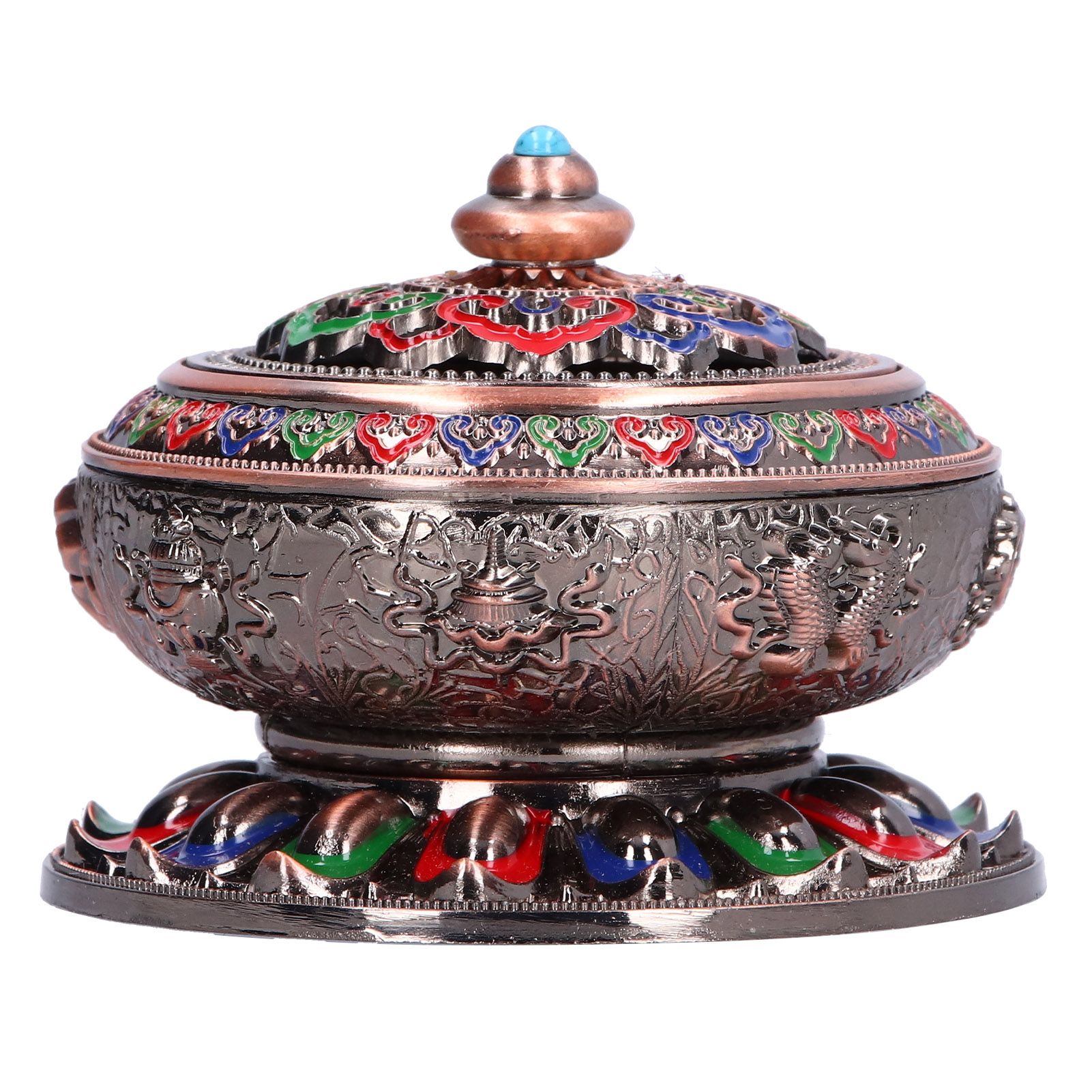 Vintage Incense Burner Copper Alloy Incense Holder for Living Room Tea view 2
