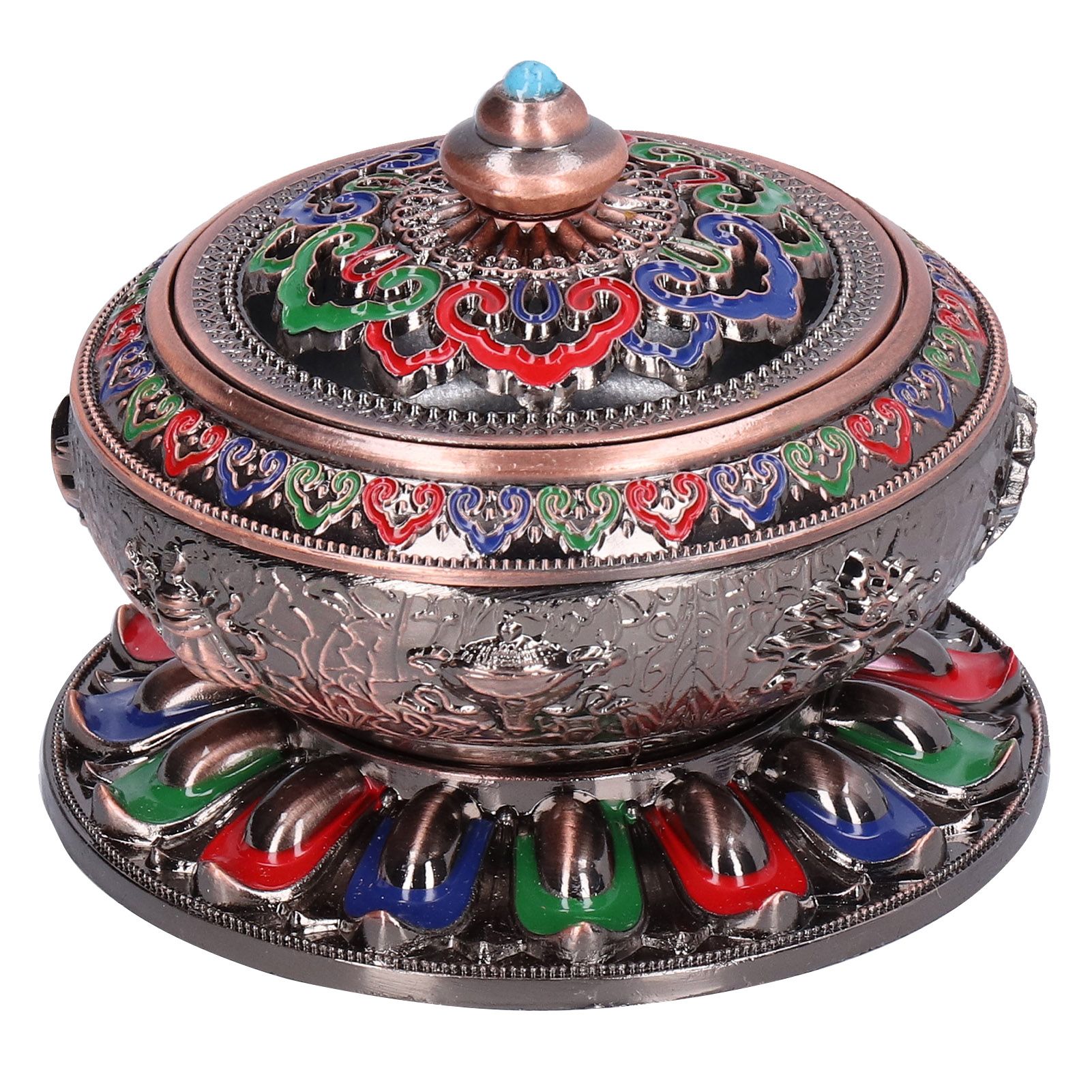 Vintage Incense Burner Copper Alloy Incense Holder for Living Room Tea view 3