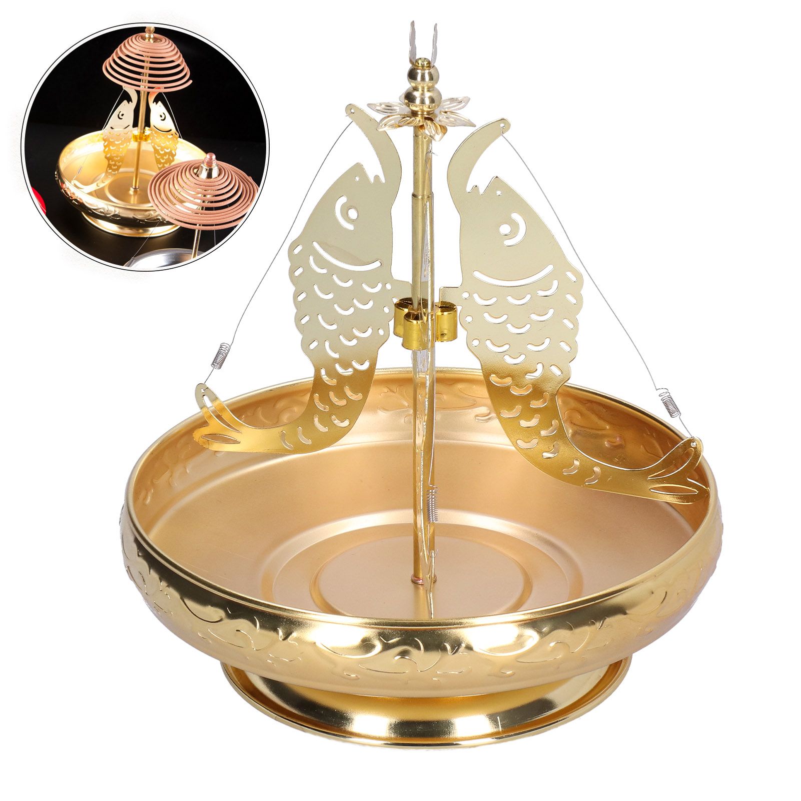 Incense Coil Holder Stainless Steel Gold Mosquito Coil Holder Incense Holder view 11