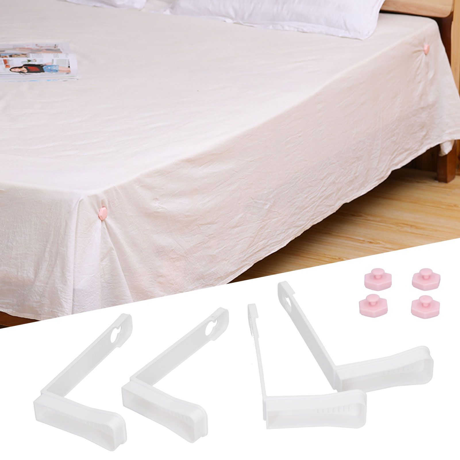 4pcs Bed Sheet Clip Non Slip Bed Sheet Holder for Corners Mattresses Home view 12