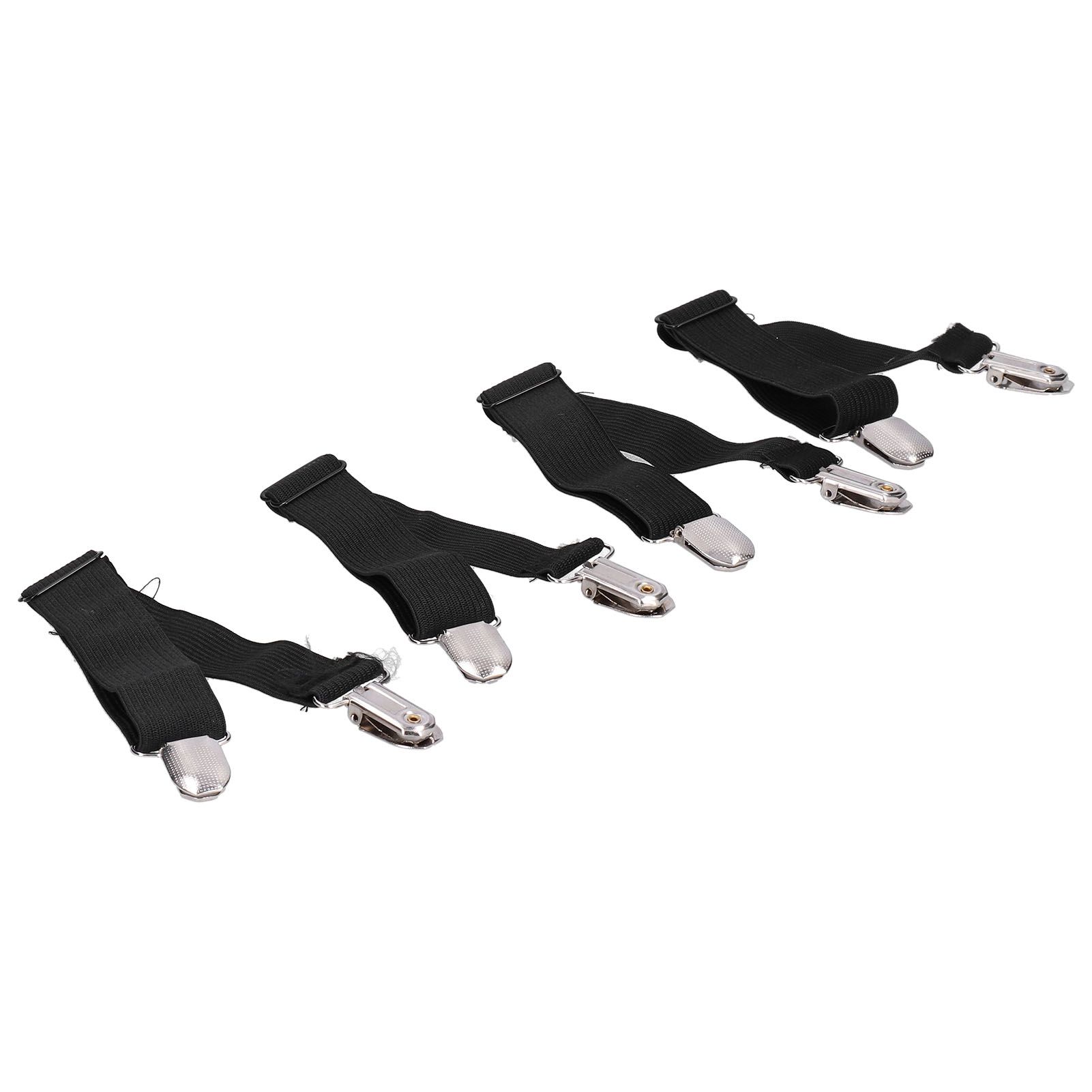 4Pcs Adjustable Bed Sheet Fasteners Suspenders Elastic Sheet Band Straps Clips view 3