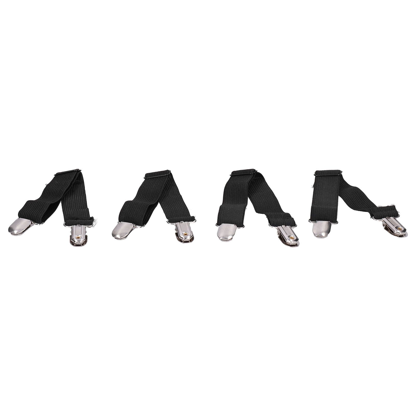 4Pcs Adjustable Bed Sheet Fasteners Suspenders Elastic Sheet Band Straps Clips view 4