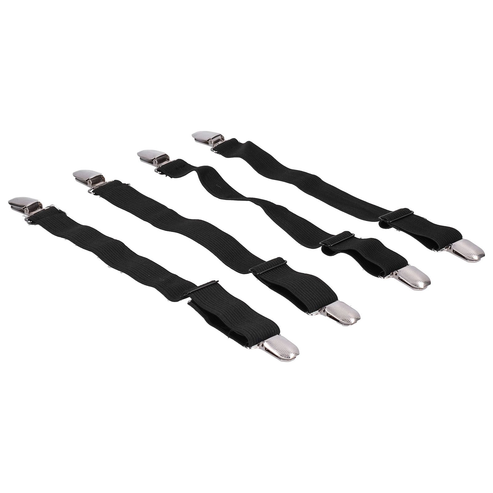 4Pcs Adjustable Bed Sheet Fasteners Suspenders Elastic Sheet Band Straps Clips view 8