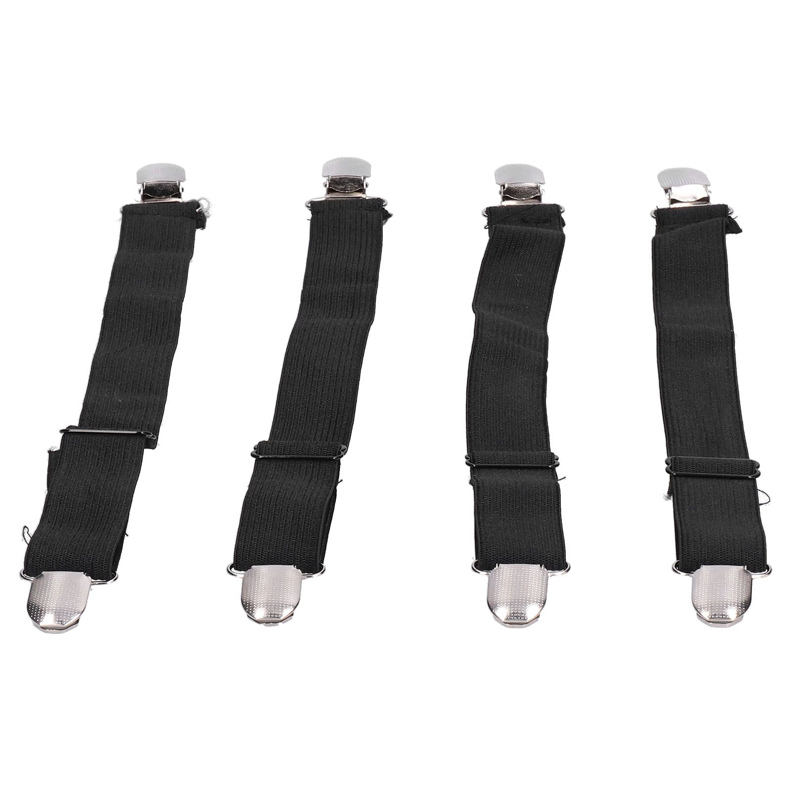 4Pcs Adjustable Bed Sheet Fasteners Suspenders Elastic Sheet Band Straps Clips view 9