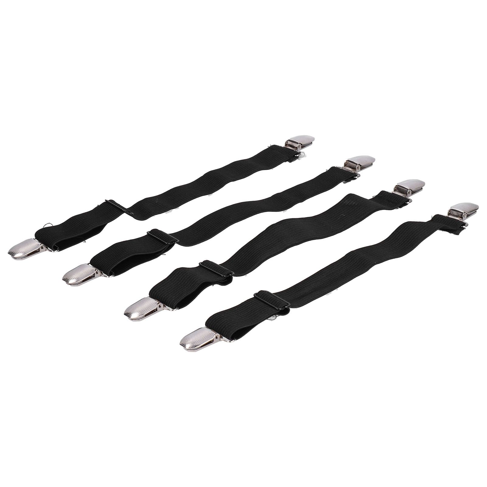 4Pcs Adjustable Bed Sheet Fasteners Suspenders Elastic Sheet Band Straps Clips view 10