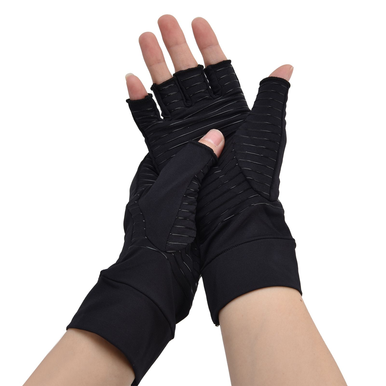 Copper Arthritis Compression Gloves Pain Relieving Half Finger Recovery Gloves
