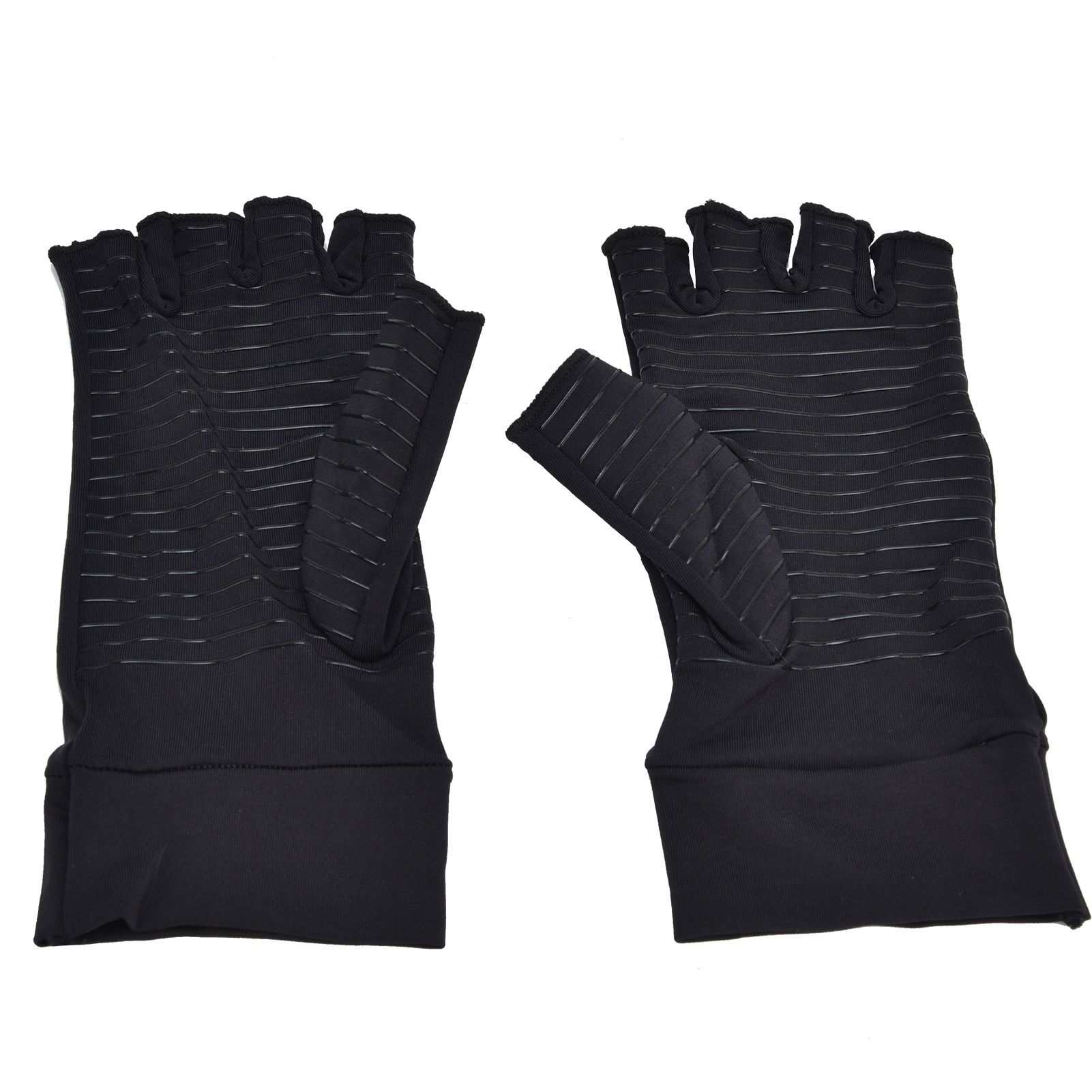 Copper Arthritis Compression Gloves Pain Relieving Half Finger Recovery Gloves view 3