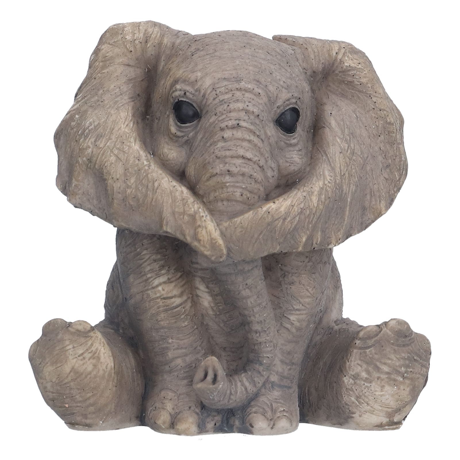Resin Elephant Statue Crafts Cute Elephant Ornament Home Decoration for Living view 2