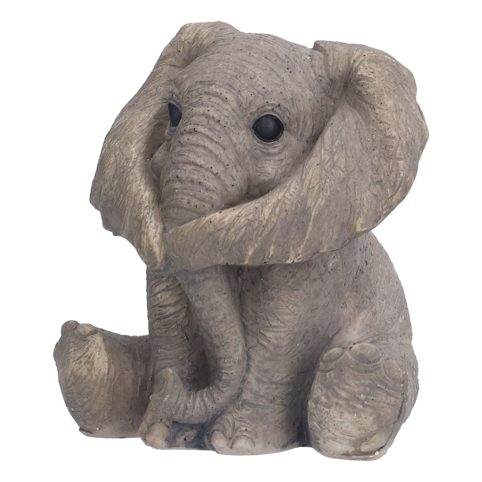 Resin Elephant Statue Crafts Cute Elephant Ornament Home Decoration for Living view 3