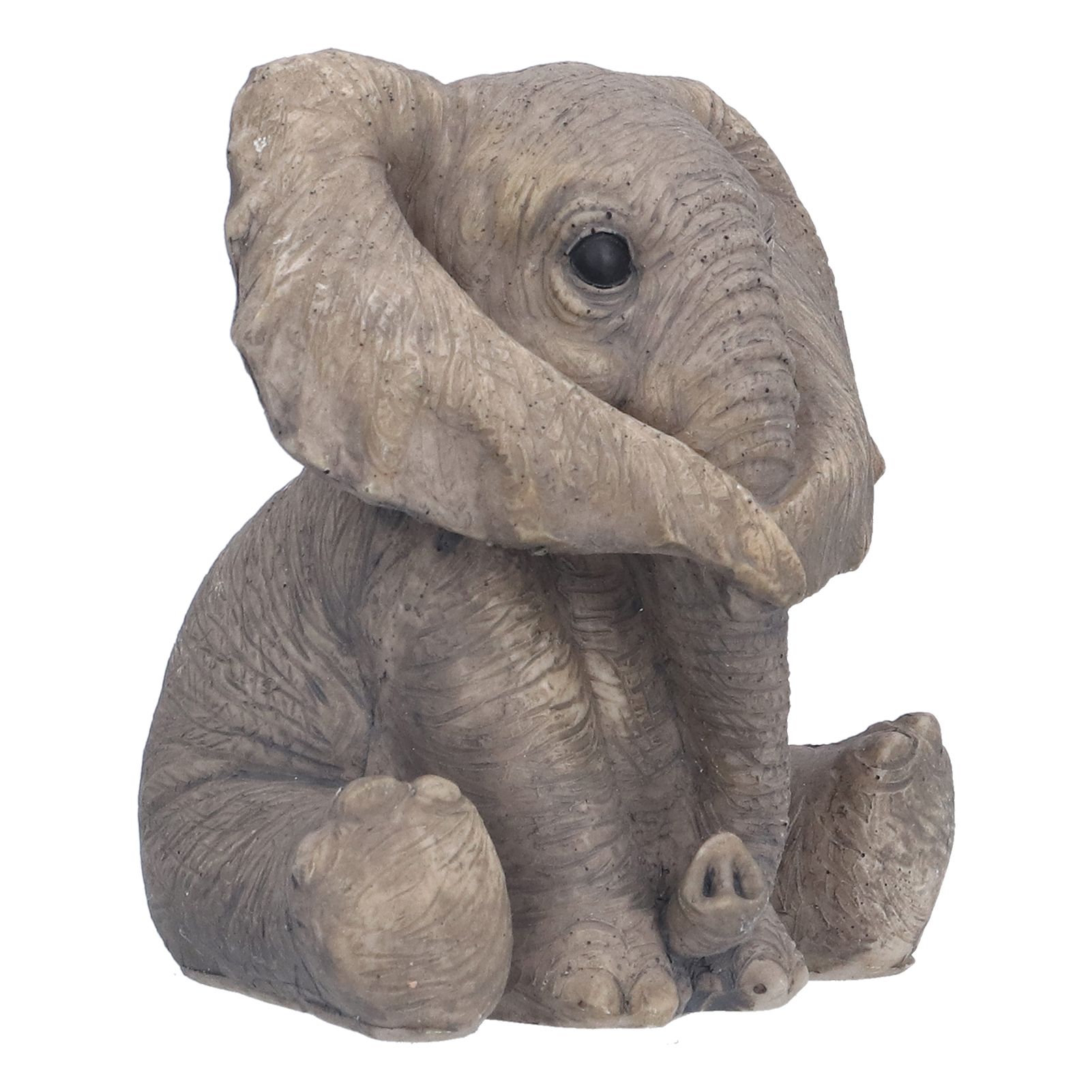 Resin Elephant Statue Crafts Cute Elephant Ornament Home Decoration for Living view 4