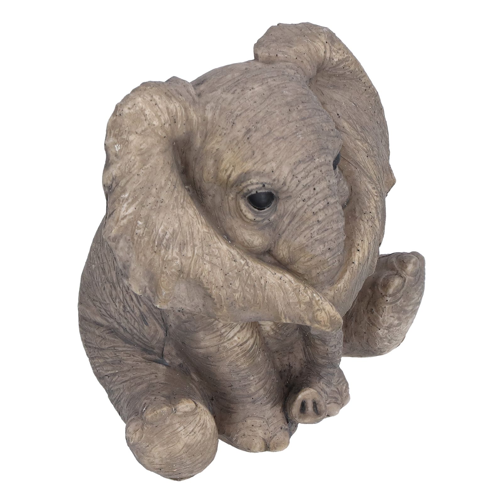 Resin Elephant Statue Crafts Cute Elephant Ornament Home Decoration for Living view 7