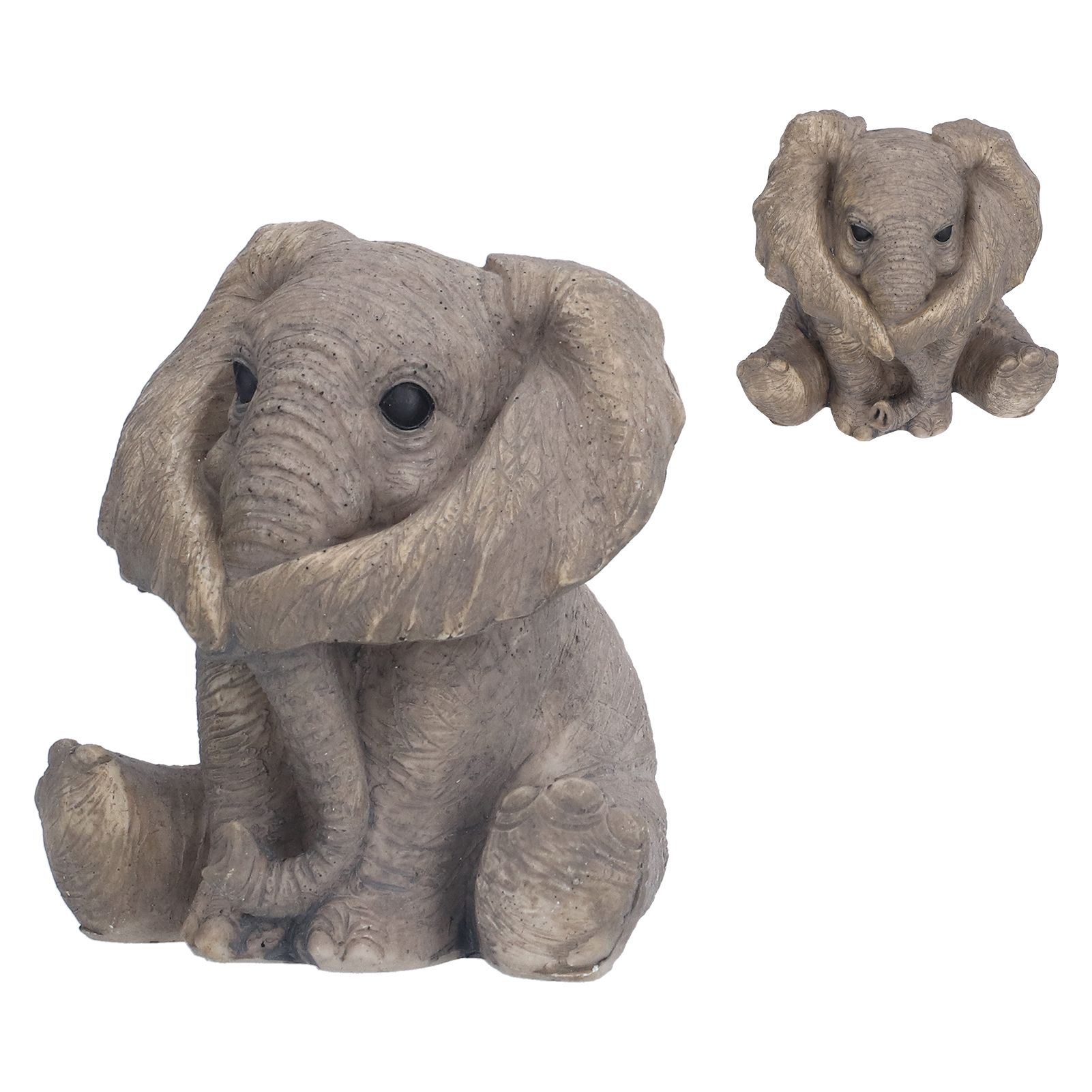 Resin Elephant Statue Crafts Cute Elephant Ornament Home Decoration for Living view 9