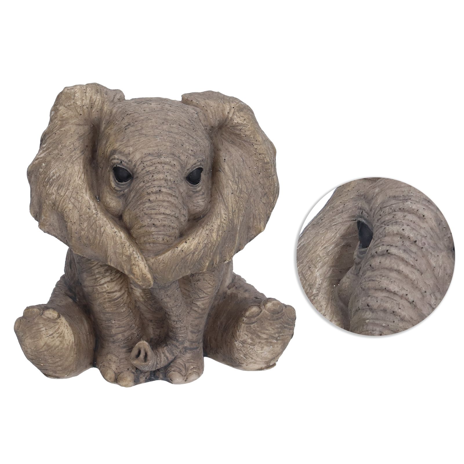 Resin Elephant Statue Crafts Cute Elephant Ornament Home Decoration for Living view 10