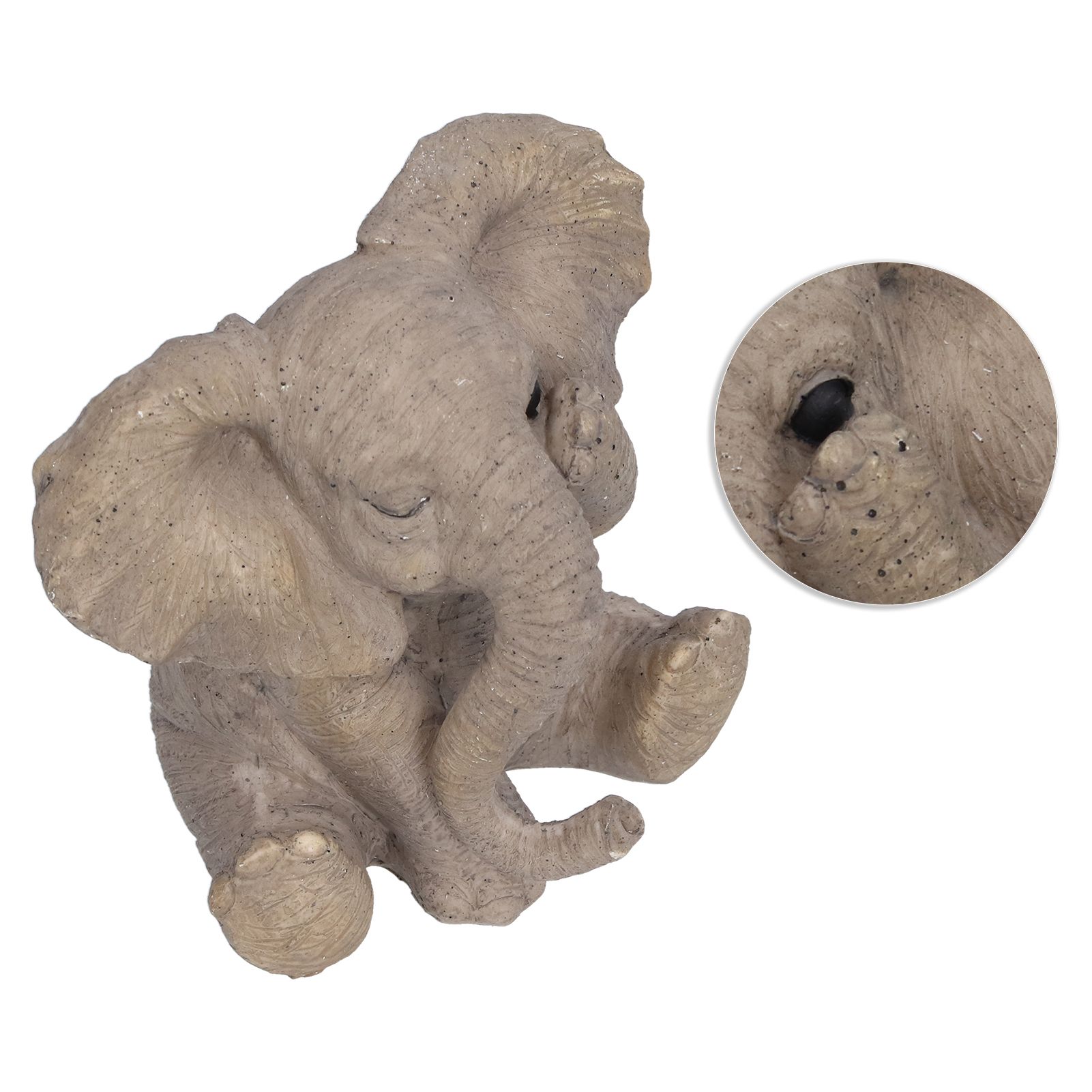 Resin Elephant Statue Crafts Cute Elephant Ornament Home Decoration for Living view 8