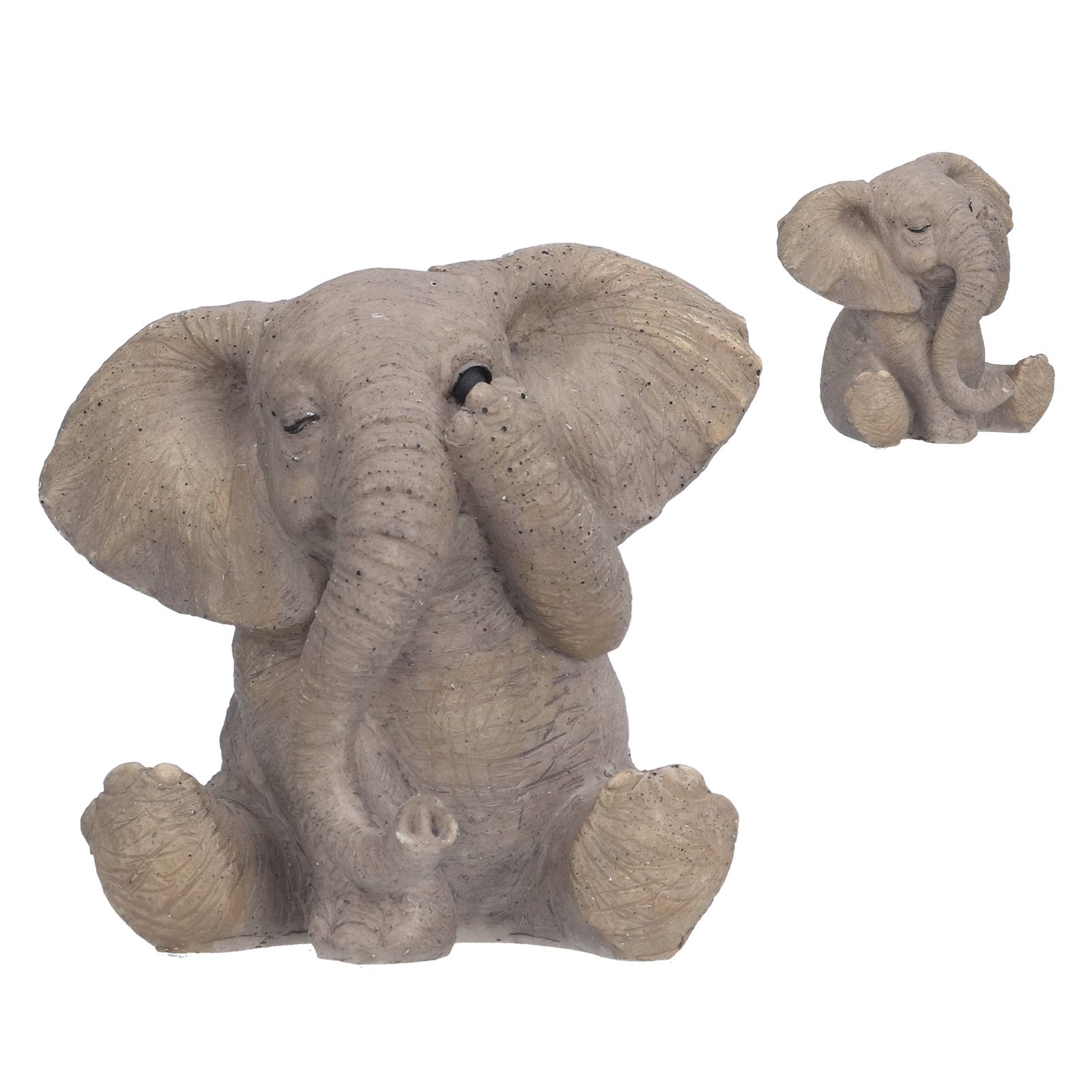 Resin Elephant Statue Crafts Cute Elephant Ornament Home Decoration for Living view 9