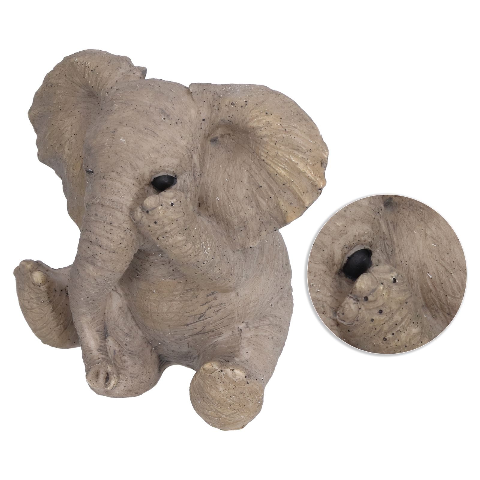 Resin Elephant Statue Crafts Cute Elephant Ornament Home Decoration for Living view 10