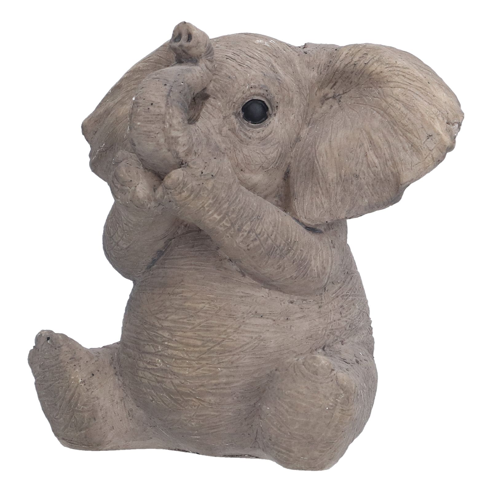 Resin Elephant Statue Crafts Cute Elephant Ornament Home Decoration for Living view 4