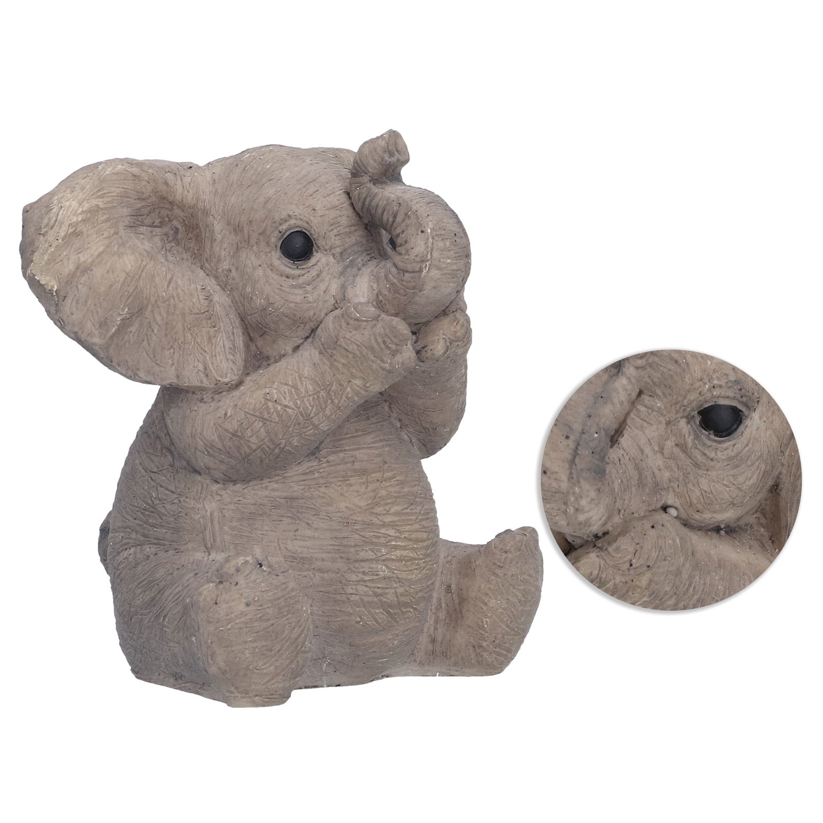Resin Elephant Statue Crafts Cute Elephant Ornament Home Decoration for Living view 8